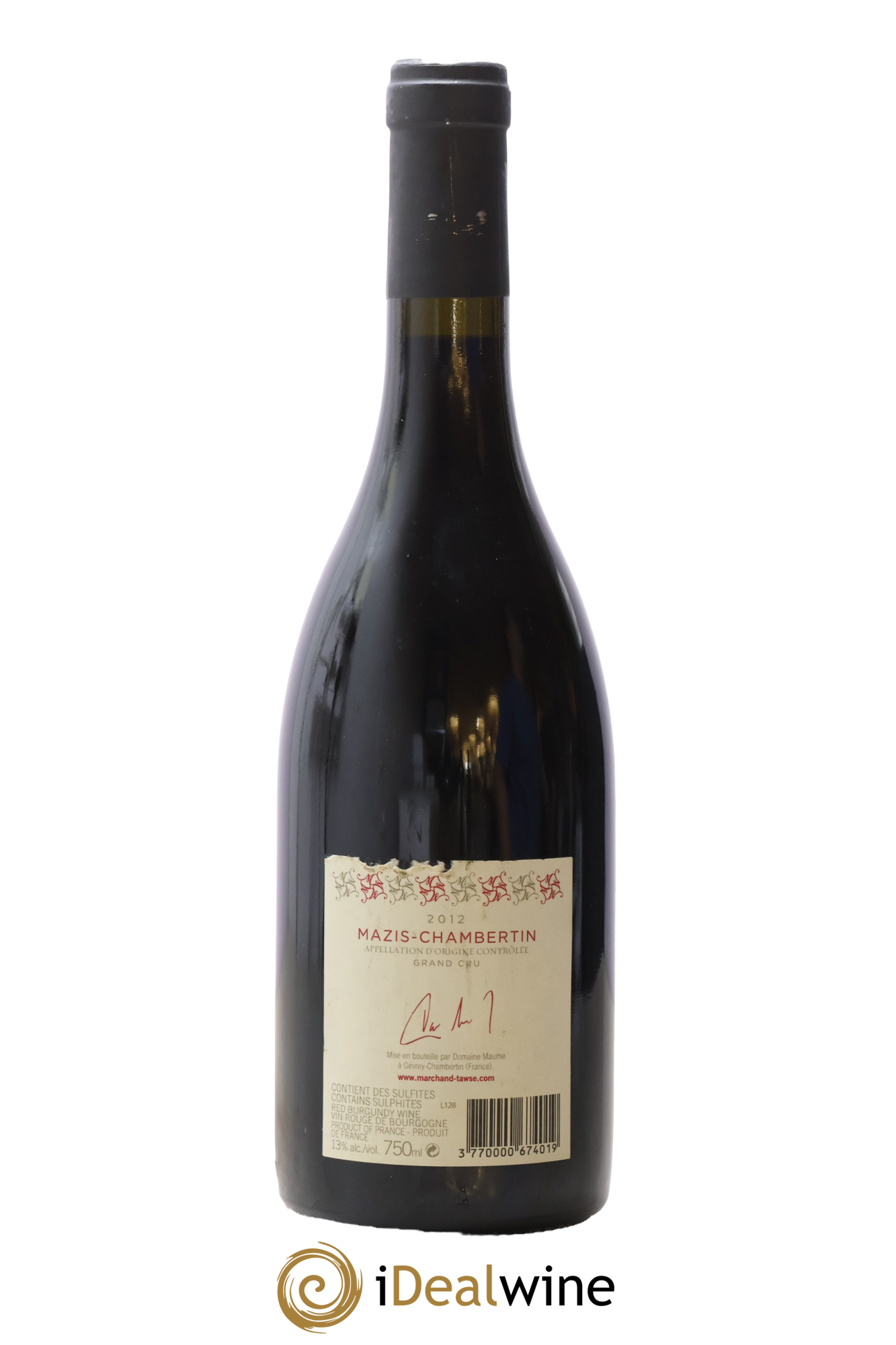 Mazis-Chambertin Grand Cru Marchand-Tawse 2012 - Lot de 1 bouteille - 1