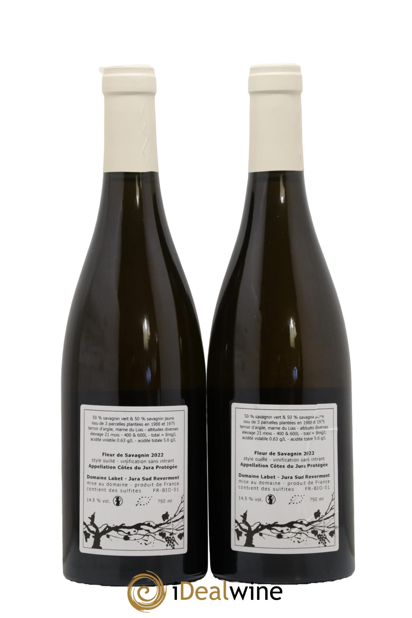 Côtes du Jura Fleur de Savagnin Romain - Julien  - Charline Labet 2022 - Lot of 2 bottles - 1