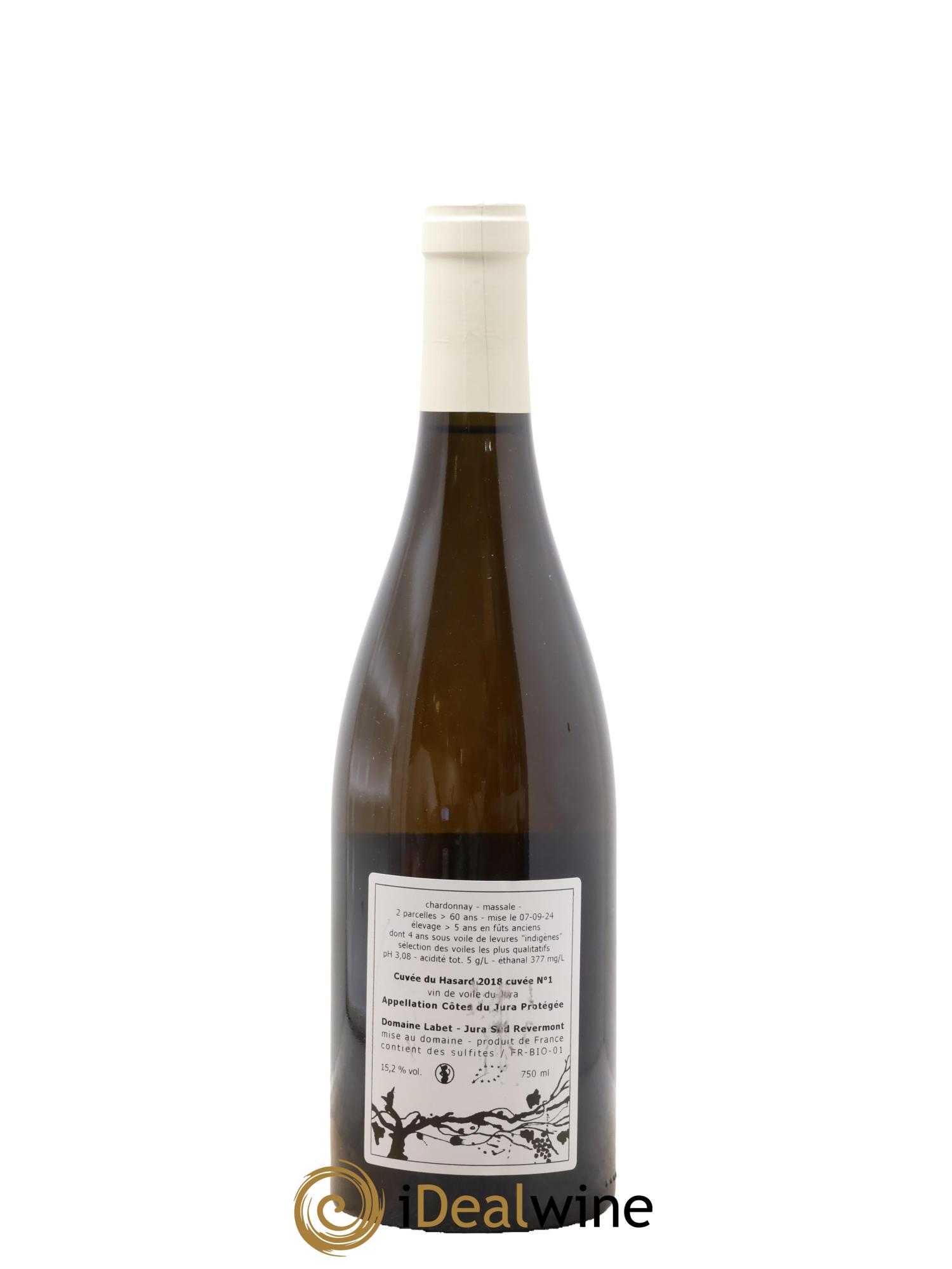 Côtes du Jura Vin de voile Chardonnay du Hasard Romain - Julien  - Charline Labet Cuvée N°1 2018 - Lotto di 1 bottiglia - 1