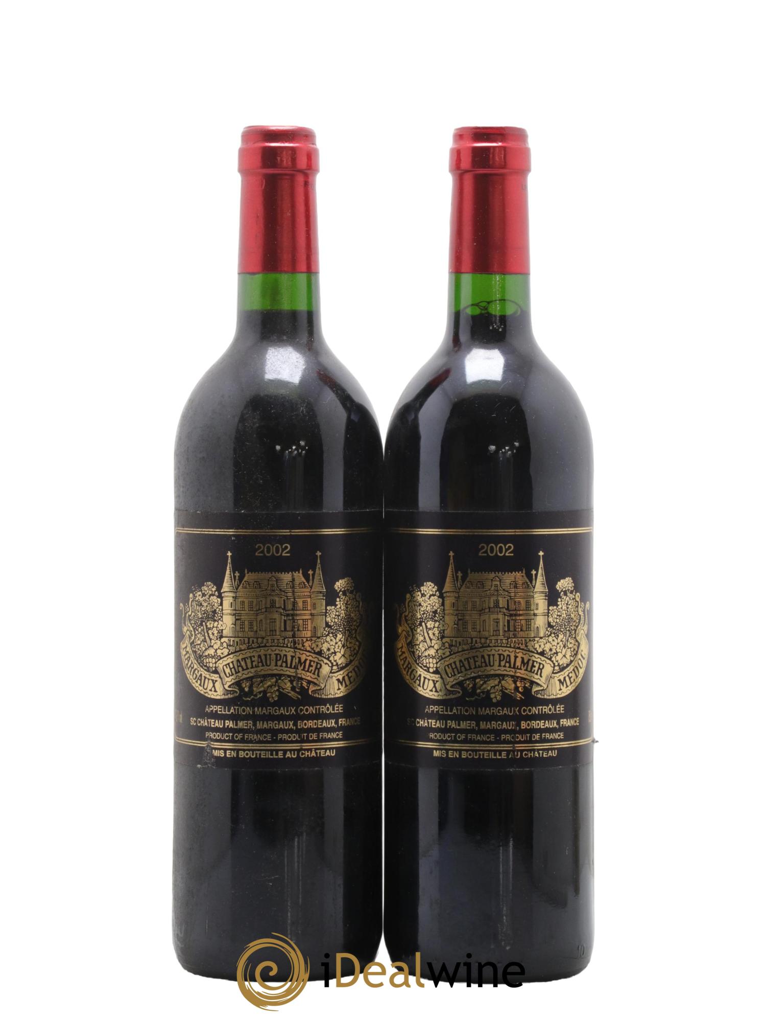 Château Palmer 3ème Grand Cru Classé 2002 - Lot de 2 bouteilles - 0