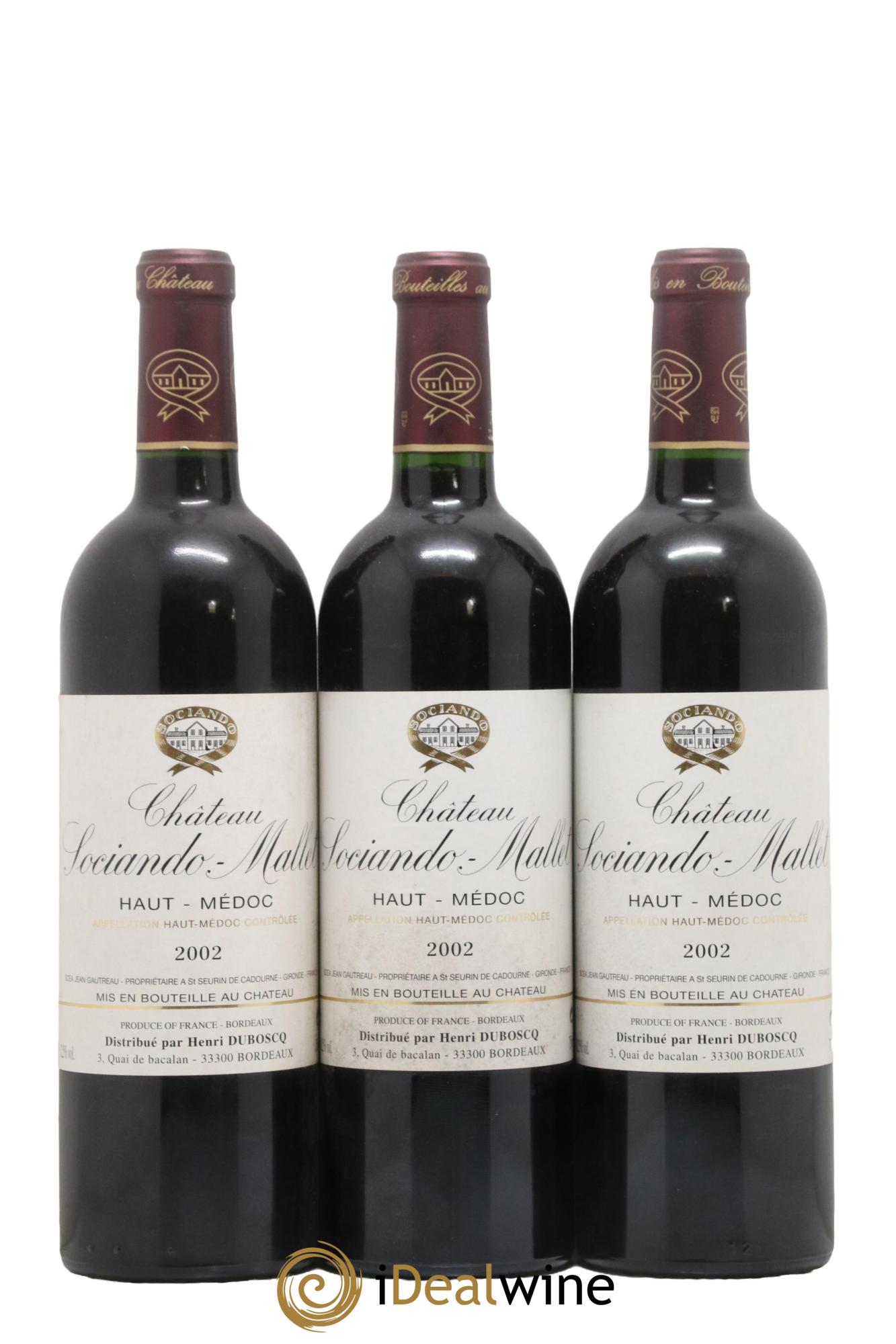 Château Sociando Mallet 2002 - Lot de 12 bouteilles - 3