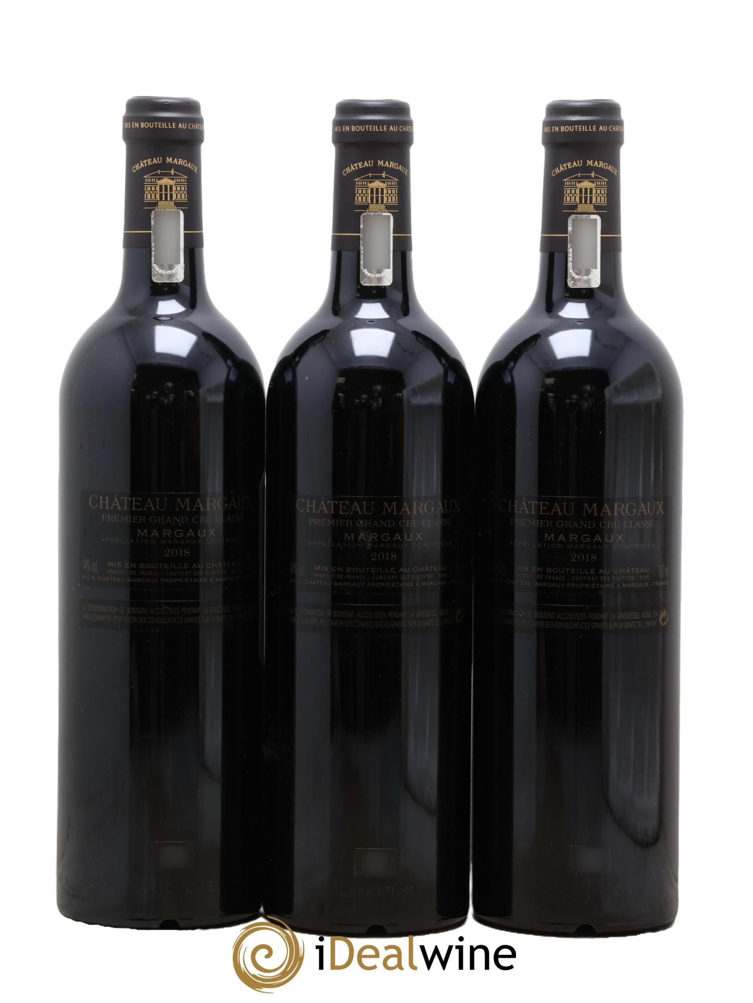 Château Margaux 1er Grand Cru Classé 2018 - Lot of 3 bottles - 1