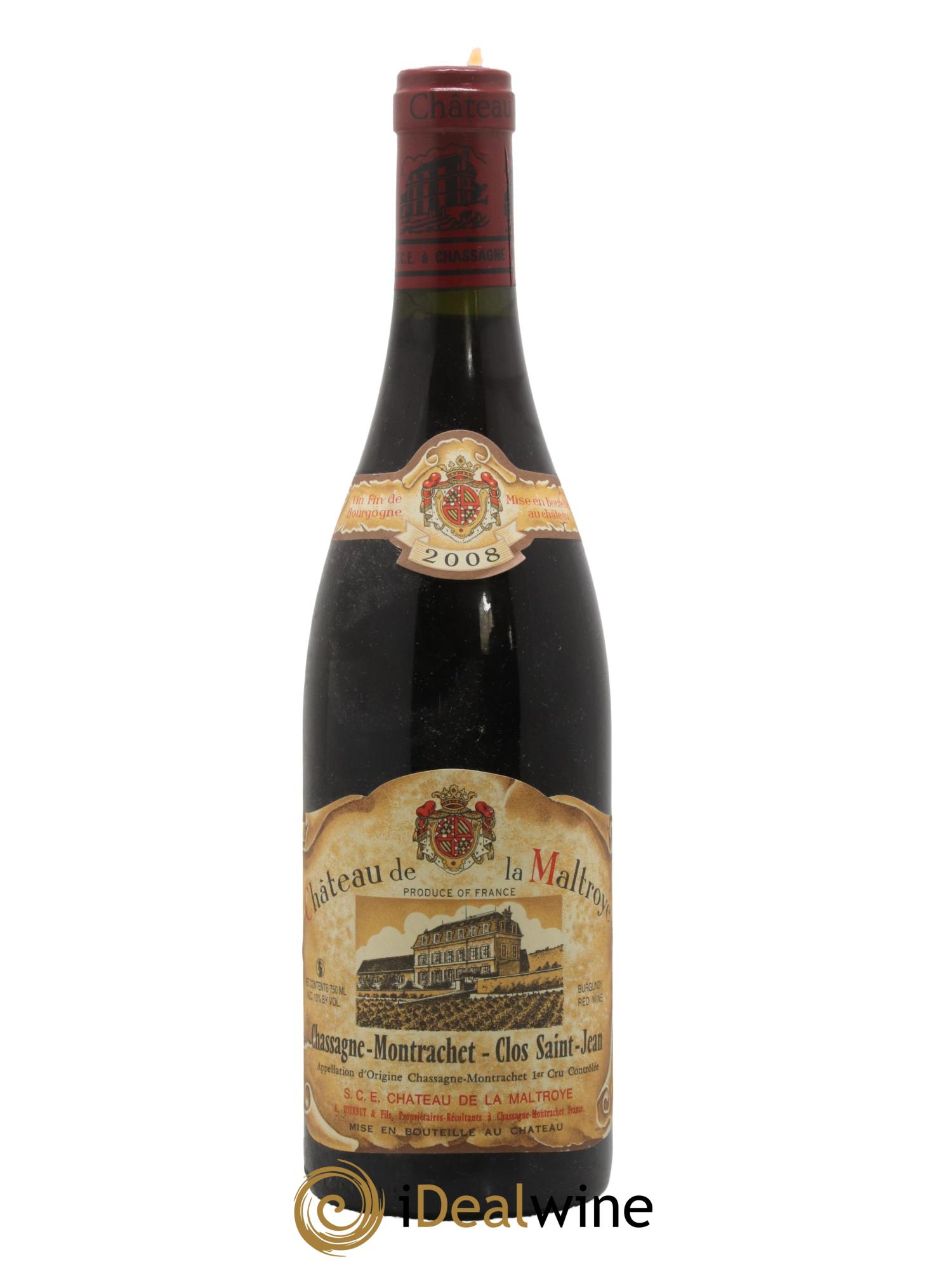 Chassagne-Montrachet 1er Cru Clos Saint-Jean Château de la Maltroye 2008 - Lot de 1 bouteille - 0