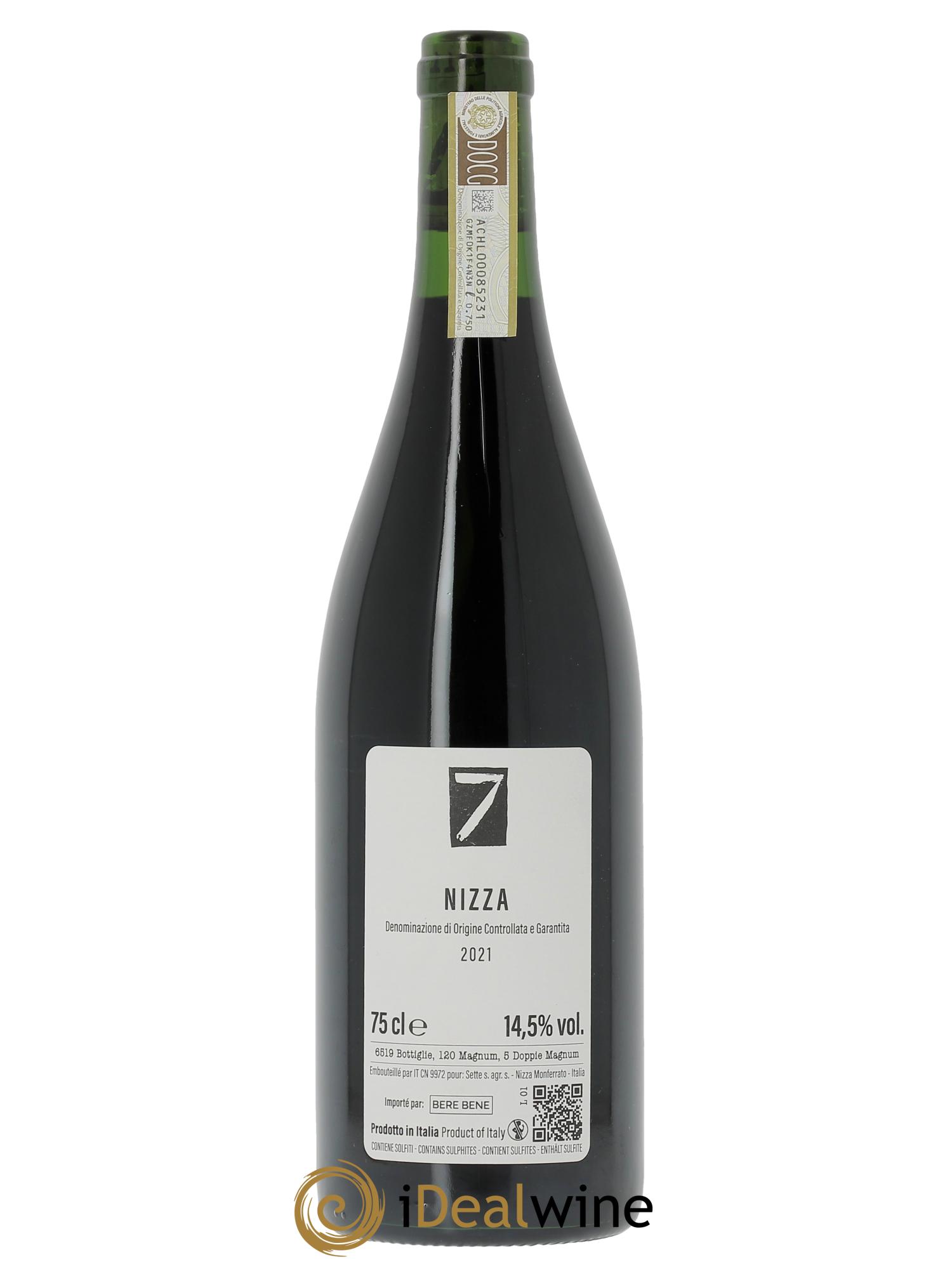 Barbera d'Asti DOC Nizza Sette  2021 - Lot de 1 bouteille - 1