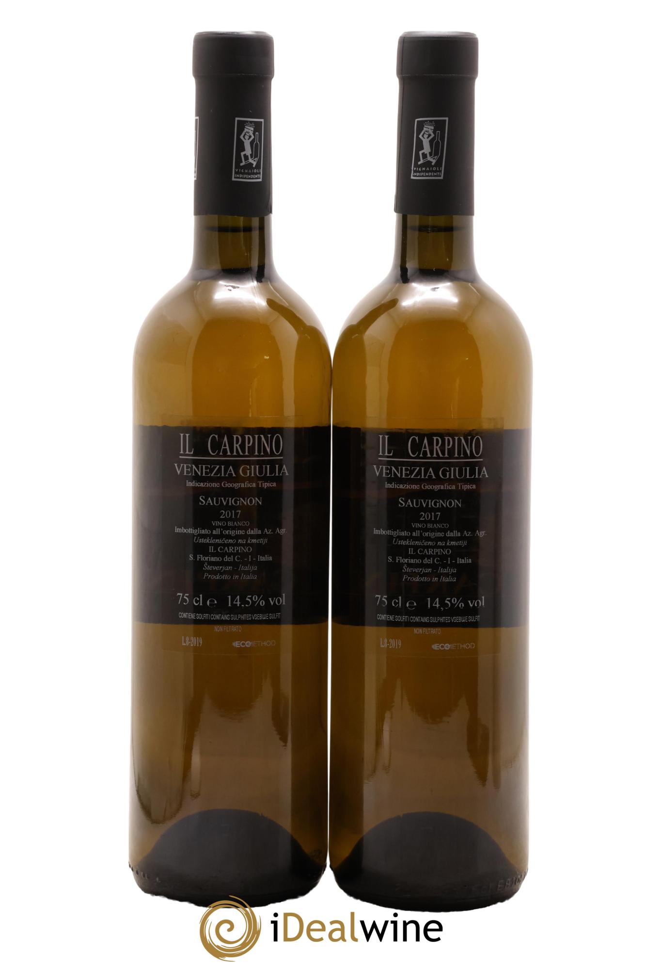 IGT Venezia Giulia Sauvignon Il Carpino 2017 - Lot de 2 bouteilles - 1