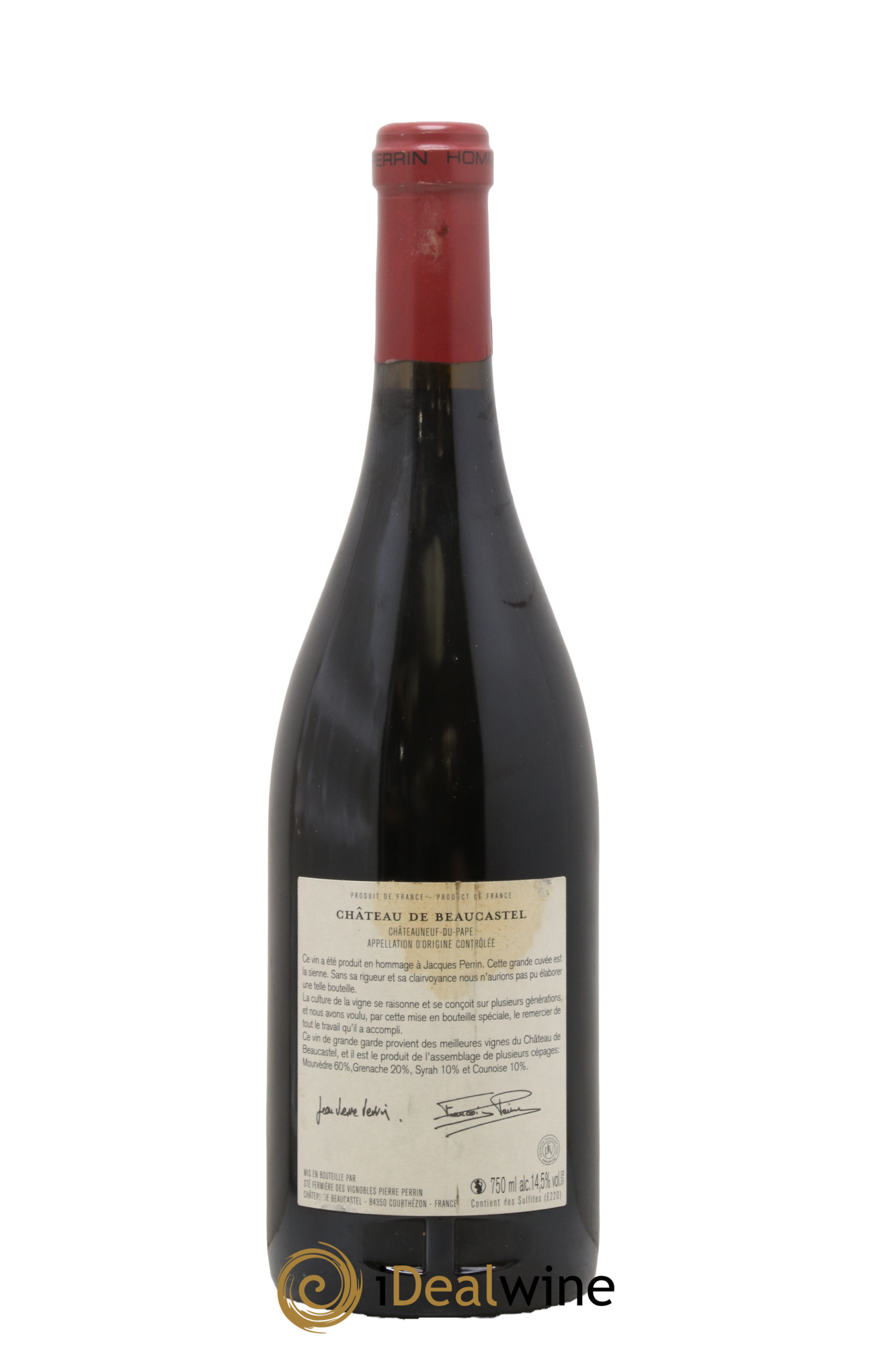 Châteauneuf-du-Pape Château de Beaucastel Hommage à Jacques Perrin Famille Perrin 2013 - Lot de 1 bouteille - 1