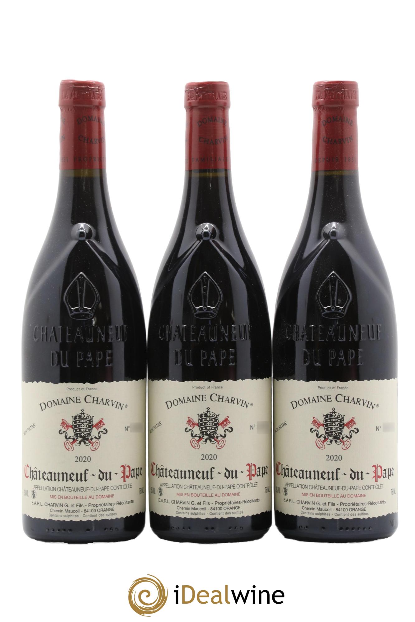 Châteauneuf-du-Pape Charvin (Domaine) 2020 - Lot of 3 bottles - 0