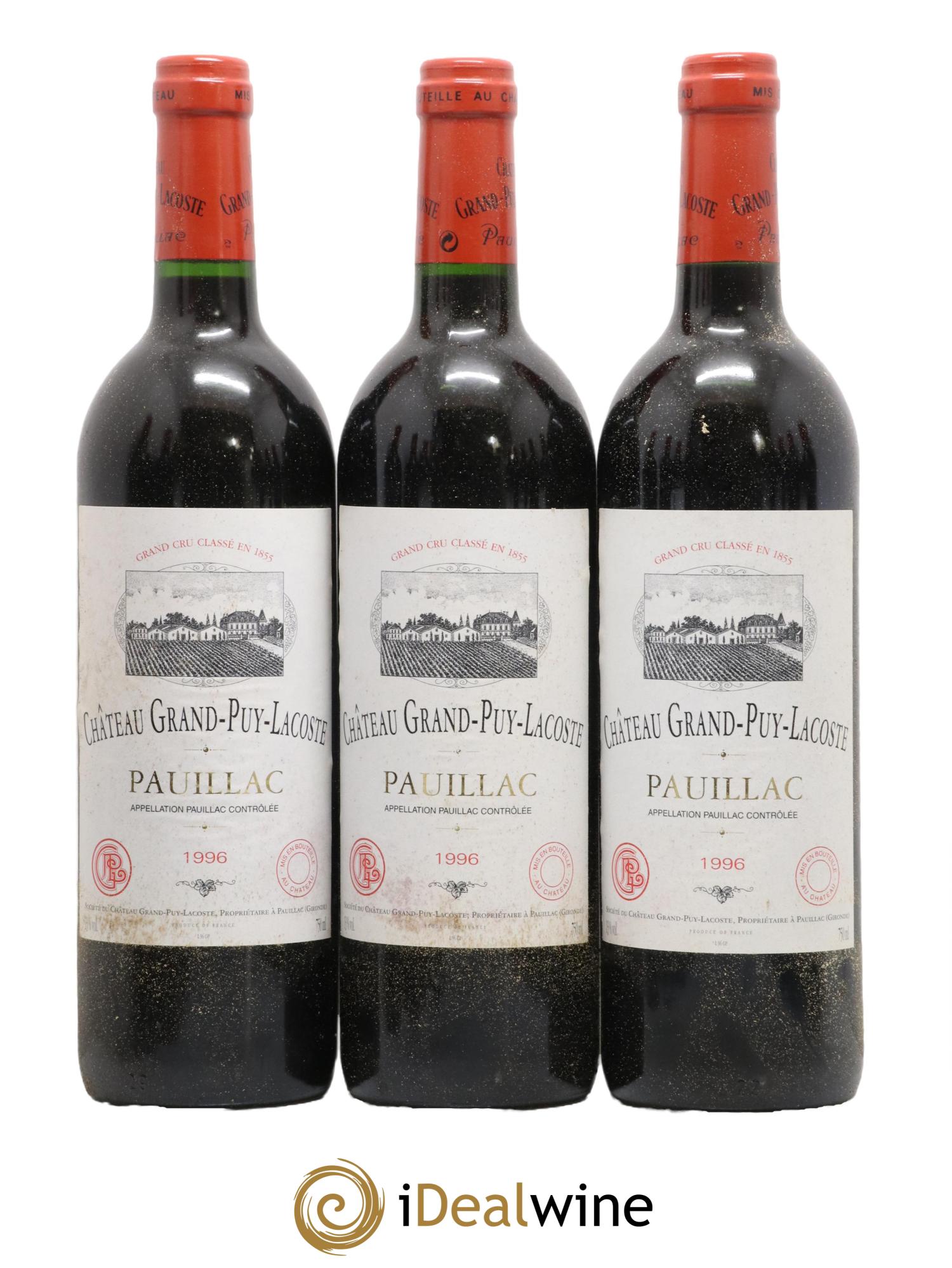 Château Grand Puy Lacoste 5ème Grand Cru Classé 1996 - Lot de 12 bouteilles - 1