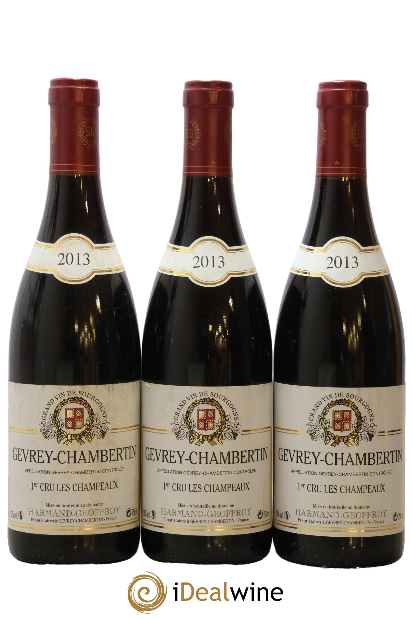 Gevrey-Chambertin 1er Cru Les Champeaux Harmand-Geoffroy (Domaine) 2013 - Posten von 3 Flaschen - 0