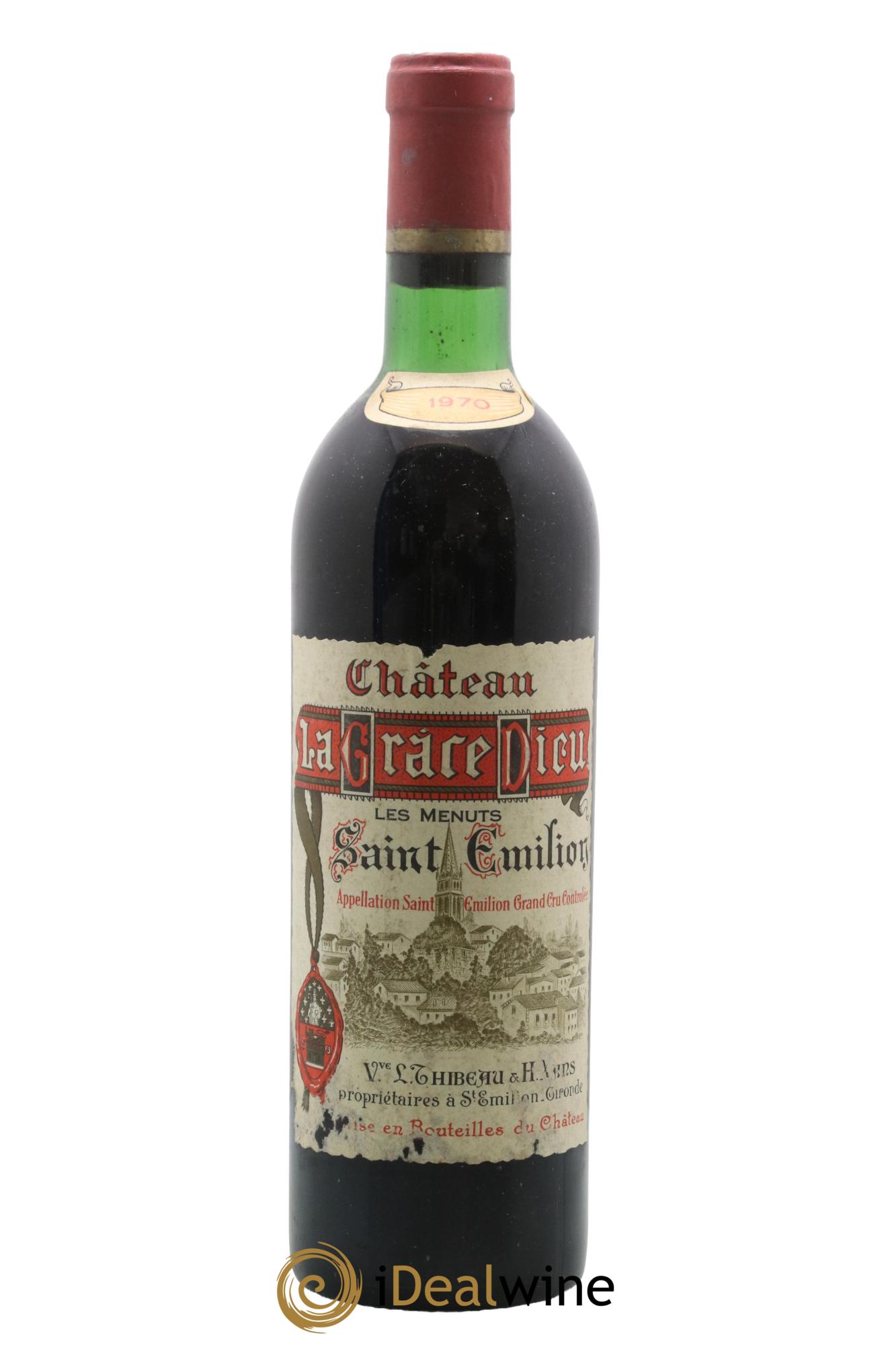 Château la Grâce Dieu les Menuts 1970 - Lot de 1 bouteille - 0