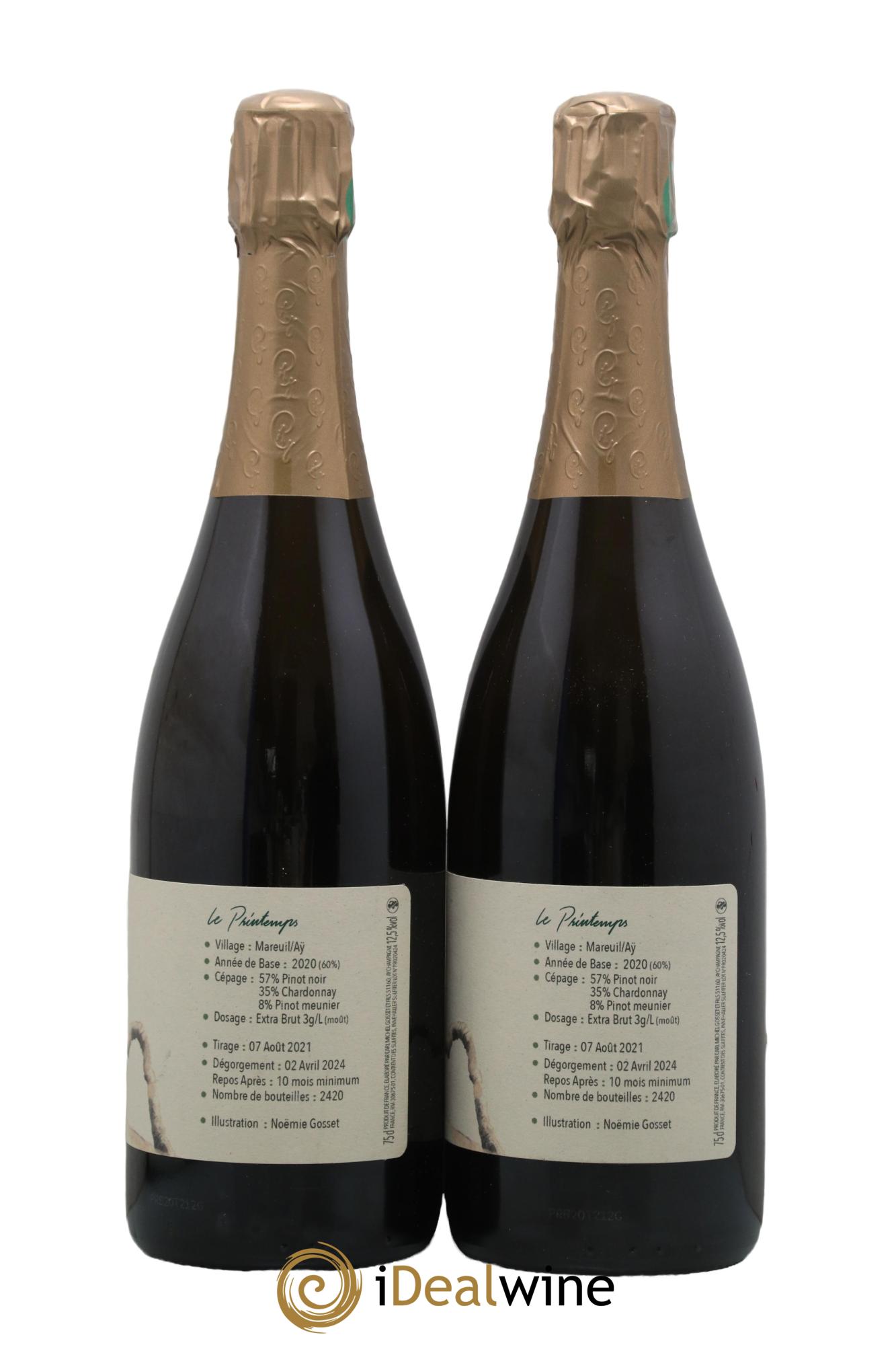 Au Fil des Temps Le Printemps Paul Gosset - Lot of 2 bottles - 1