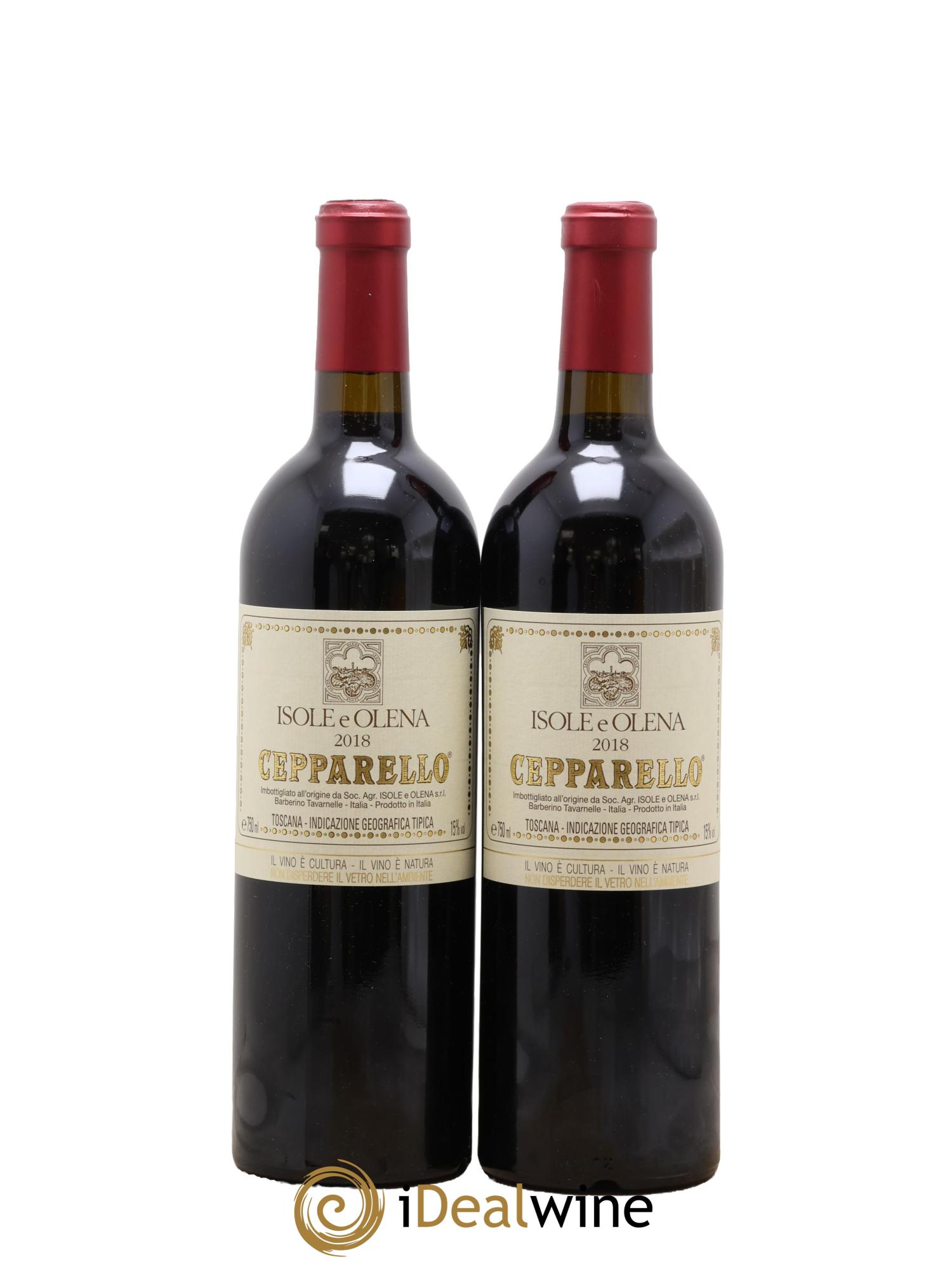 Toscana IGT Cepparello Isole e olena 2018 - Lot de 2 bouteilles - 0