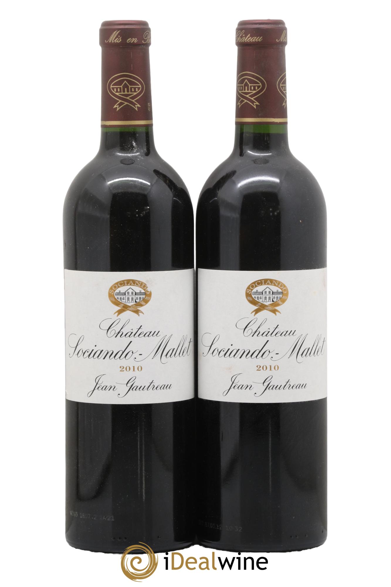 Château Sociando Mallet 2010 - Lot de 2 bouteilles - 0