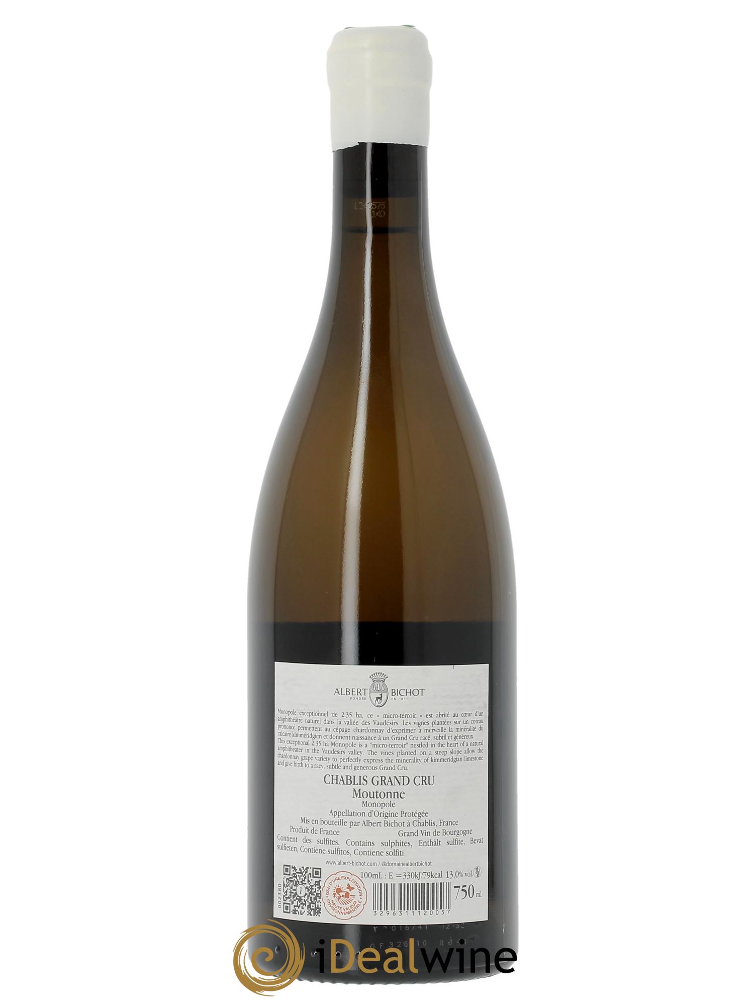 Chablis Grand Cru Moutonne Long Depaquit - Albert Bichot (Domaine)  2023 - Lotto di 1 bottiglia - 1