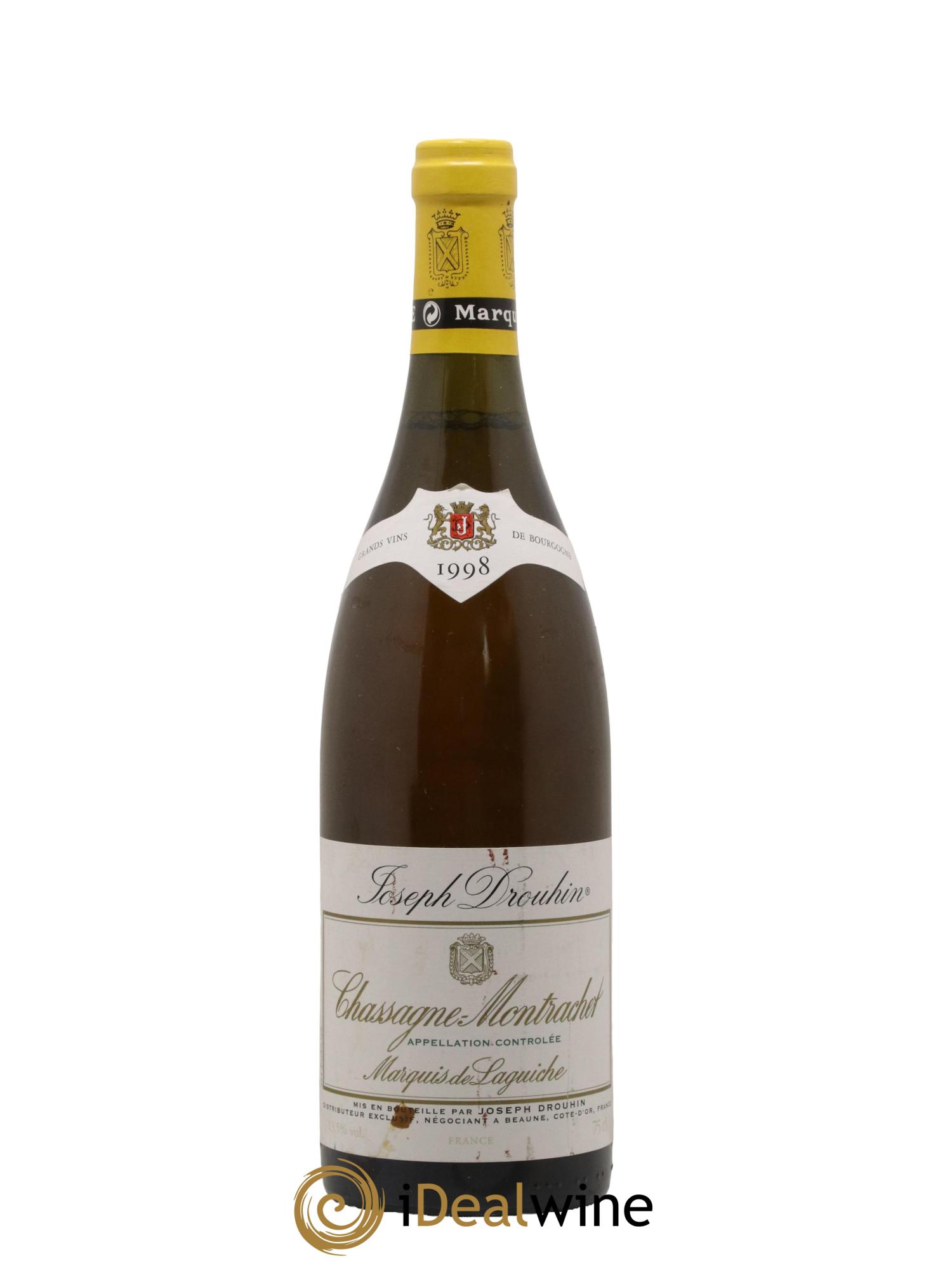 Chassagne-Montrachet Marquis de Laguiche Joseph Drouhin 1998 - Lot de 1 bouteille - 0