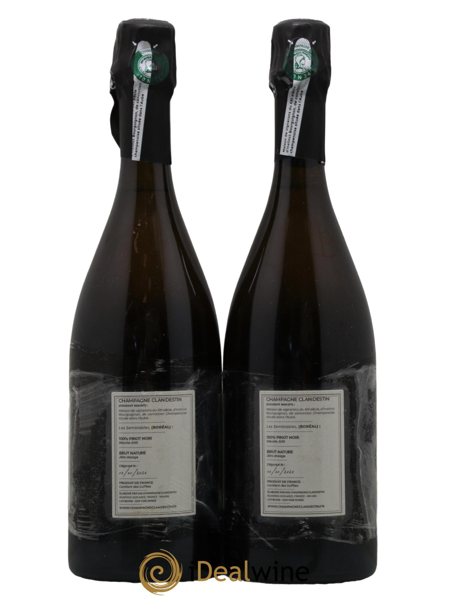 Boréal Brut Nature Clandestin 2019 - Lot de 2 bouteilles - 1
