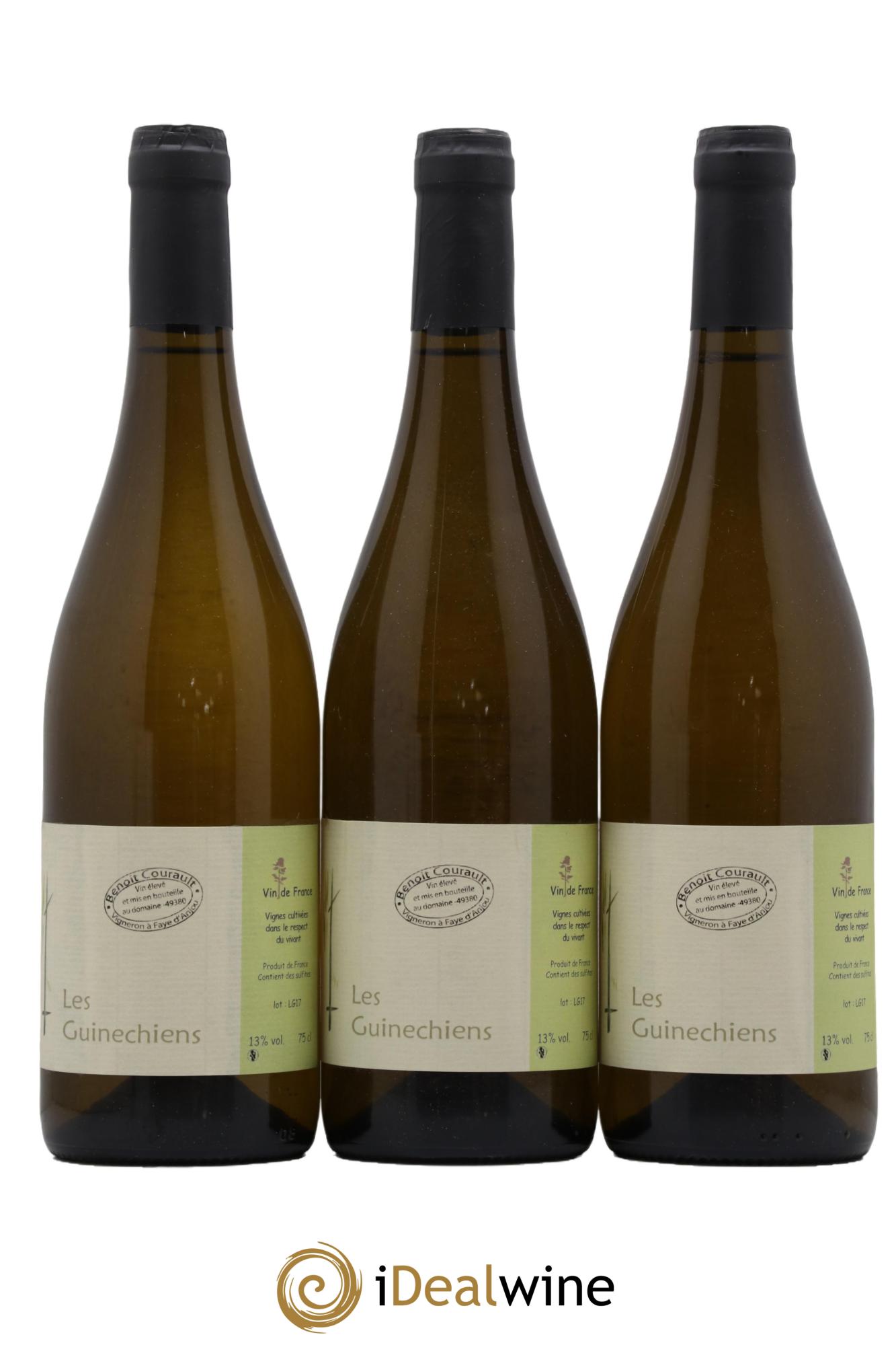Vin de France Les Guinechiens Benoit Courault 2017 - Lot de 3 bouteilles - 0