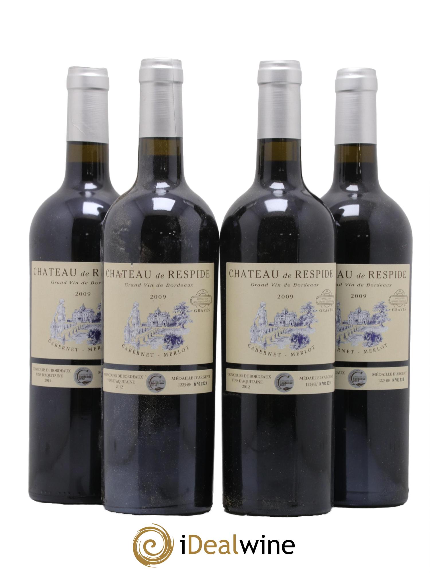 Graves Chateau de Respide Cabernet Merlot 2009 - Lot de 4 bouteilles - 0