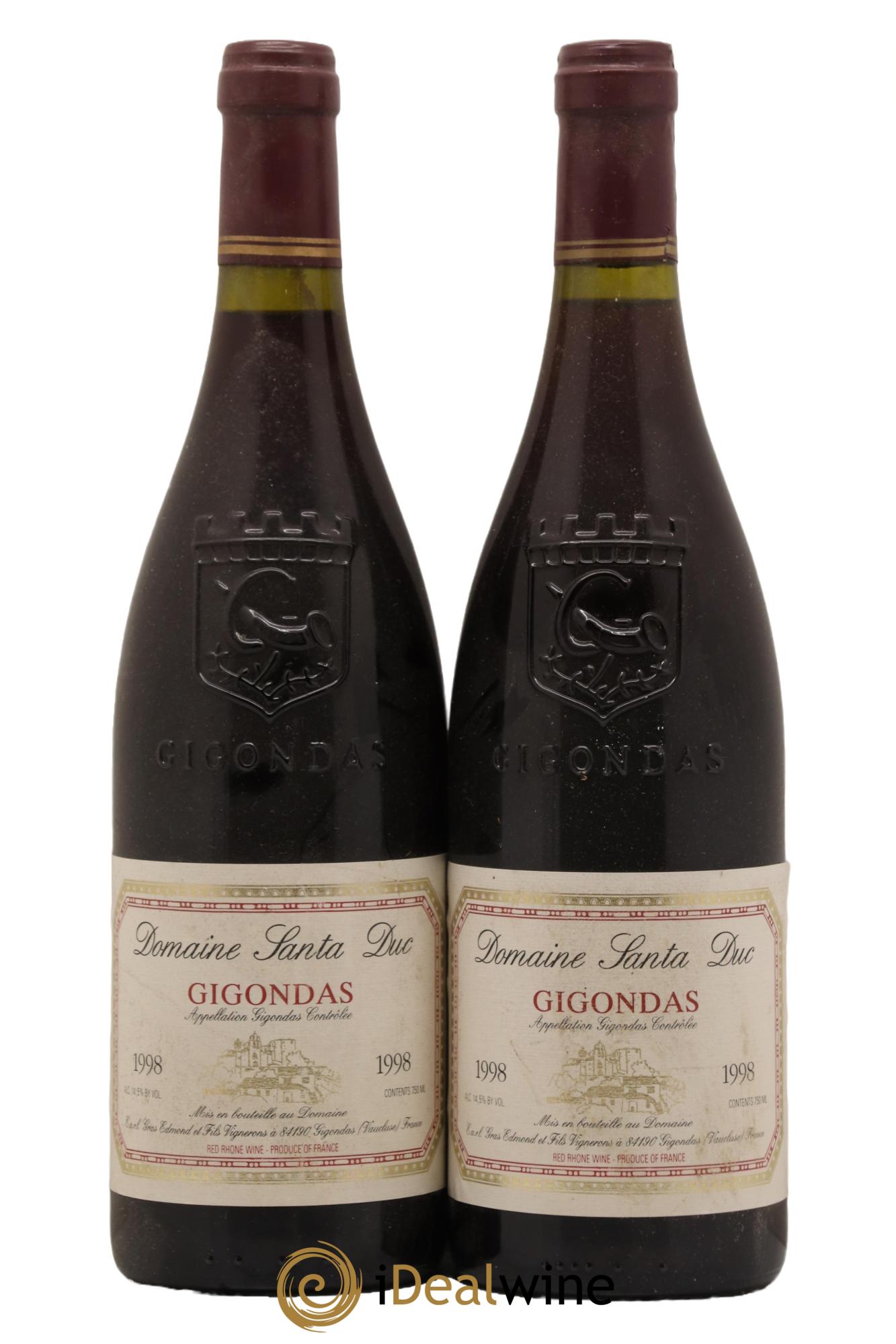 Gigondas Santa Duc 1998 - Posten von 2 Flaschen - 0