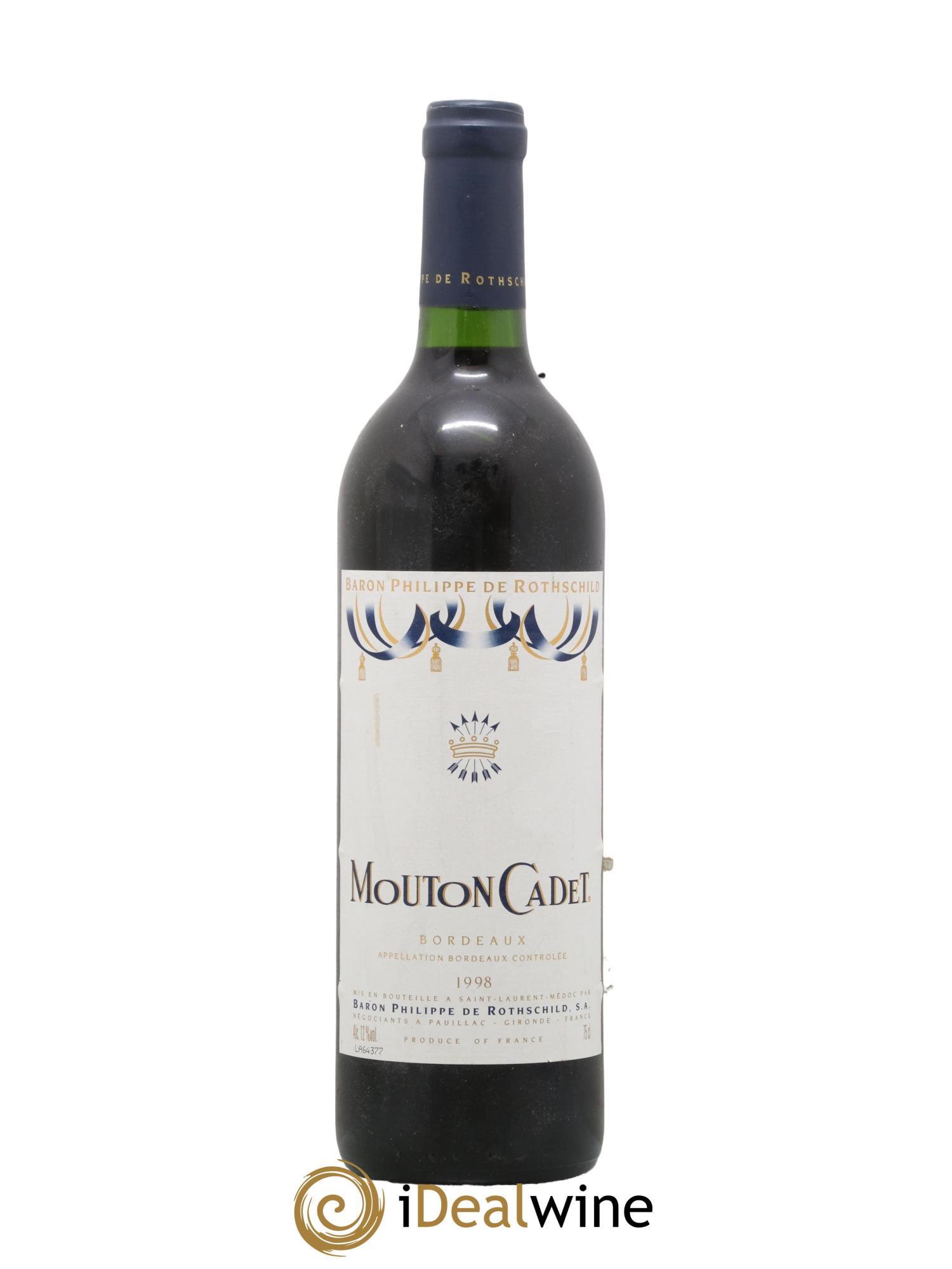 Château Mouton Cadet 1998 - Lot de 1 bouteille - 0