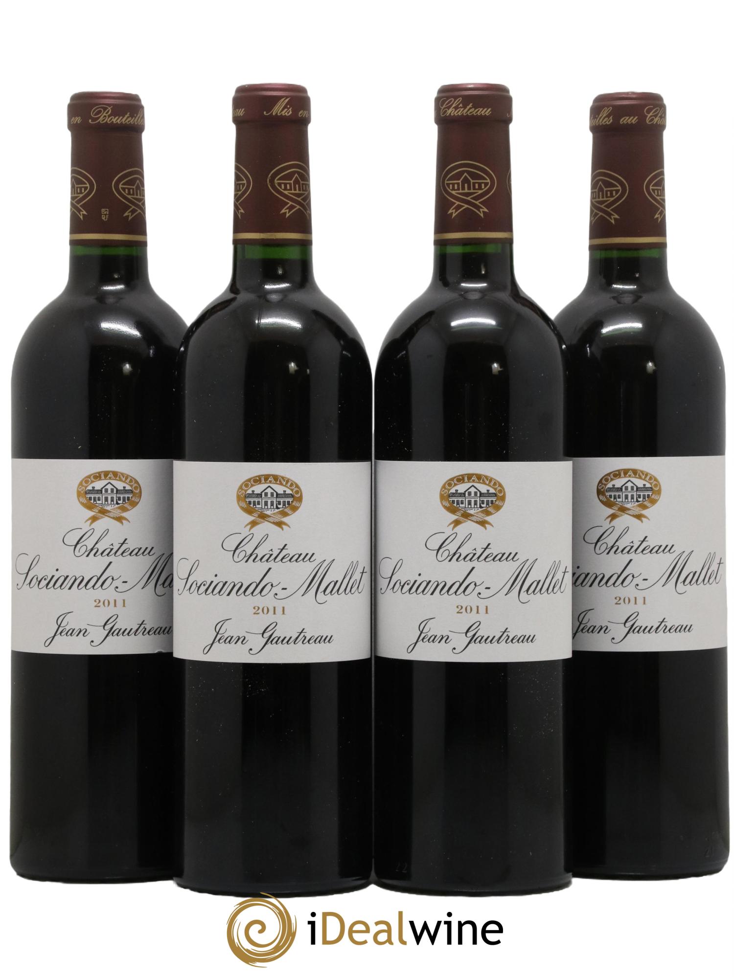 Château Sociando Mallet 2011 - Lot de 4 bouteilles - 0