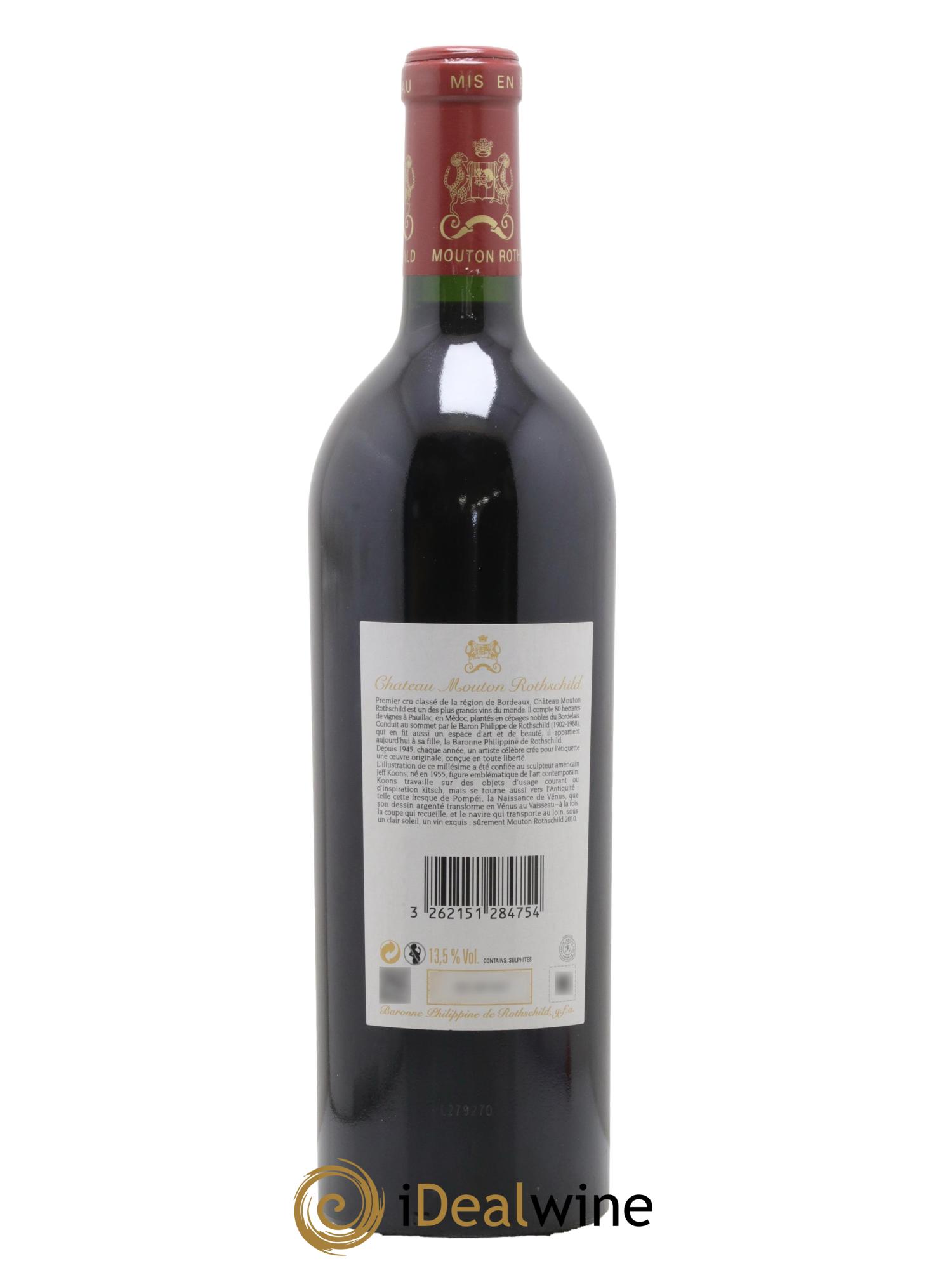 Château Mouton Rothschild 1er Grand Cru Classé 2010 - Lot de 1 bouteille - 1