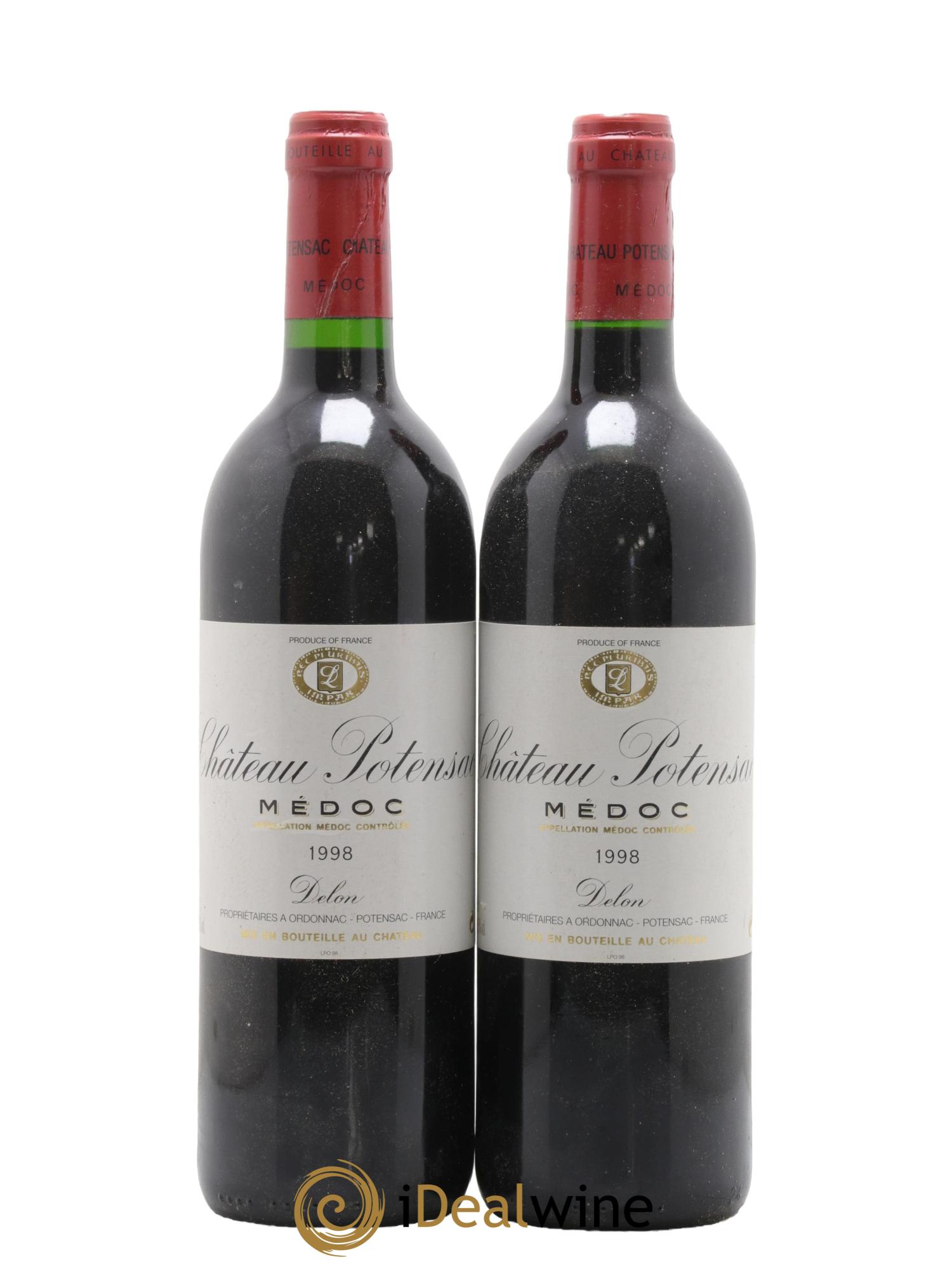 Château Potensac 1998 - Lot de 2 bouteilles - 0