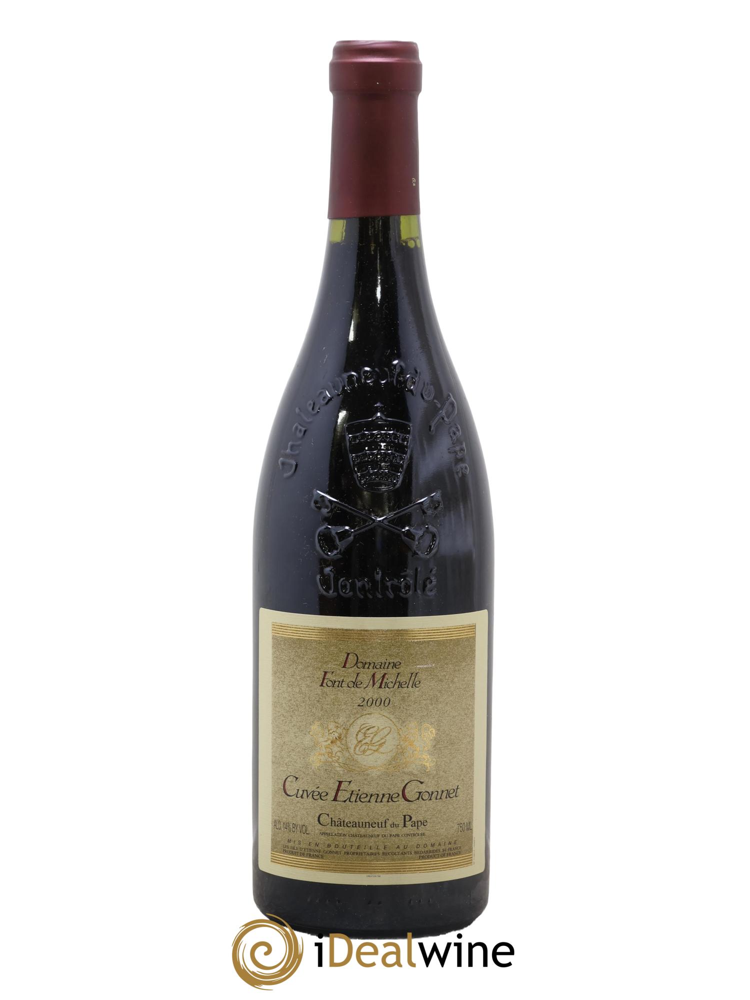 Châteauneuf-du-Pape Cuvée Etienne Gonnet Domaine Font de Michelle - Famille Gonnet 2000 - Lot de 1 bouteille - 0