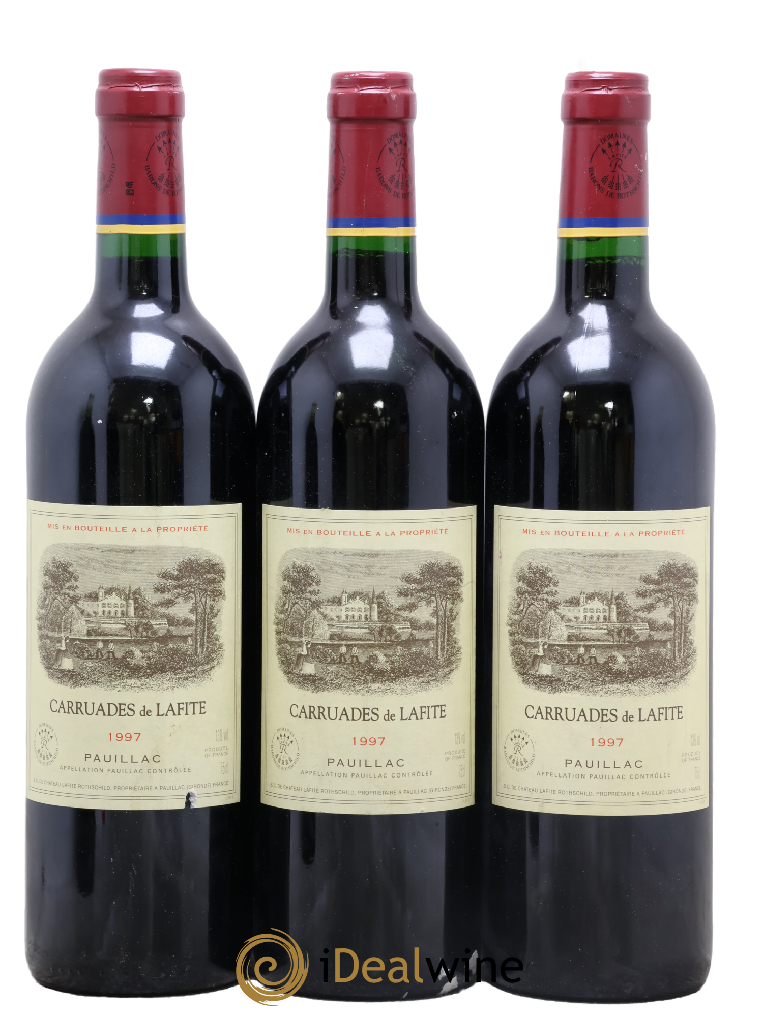 Carruades de Lafite Rothschild Second Vin 1997 - Lot de 3 bouteilles - 0