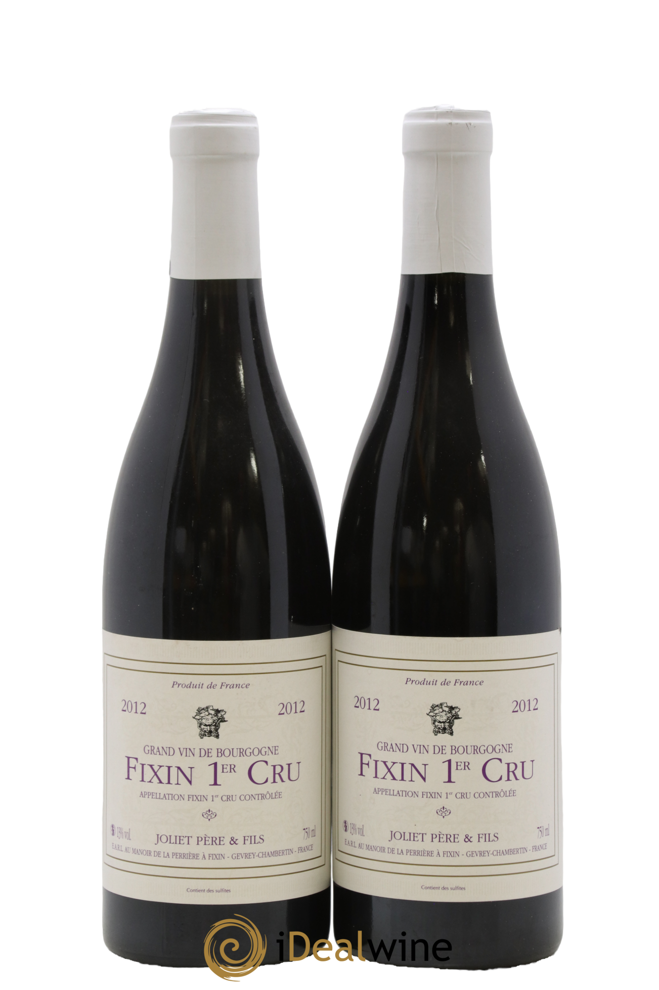 Fixin 1er Cru Joliet Père & Fils 2012 - Lot de 2 bouteilles - 0