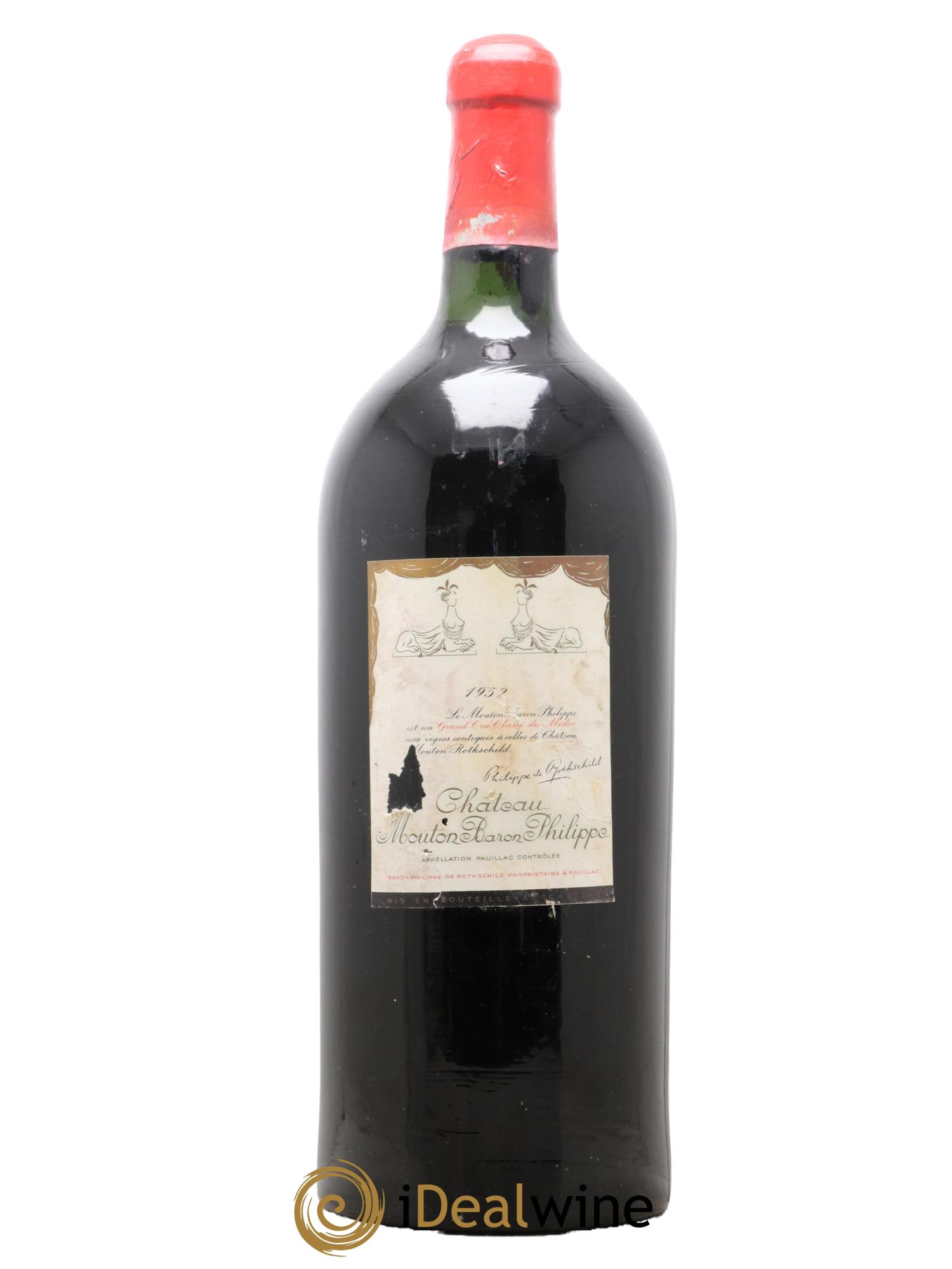 Château d' Armailhac - Mouton Baron(ne) Philippe 5ème Grand Cru Classé 1952 - Lot de 1 rehoboam - 0