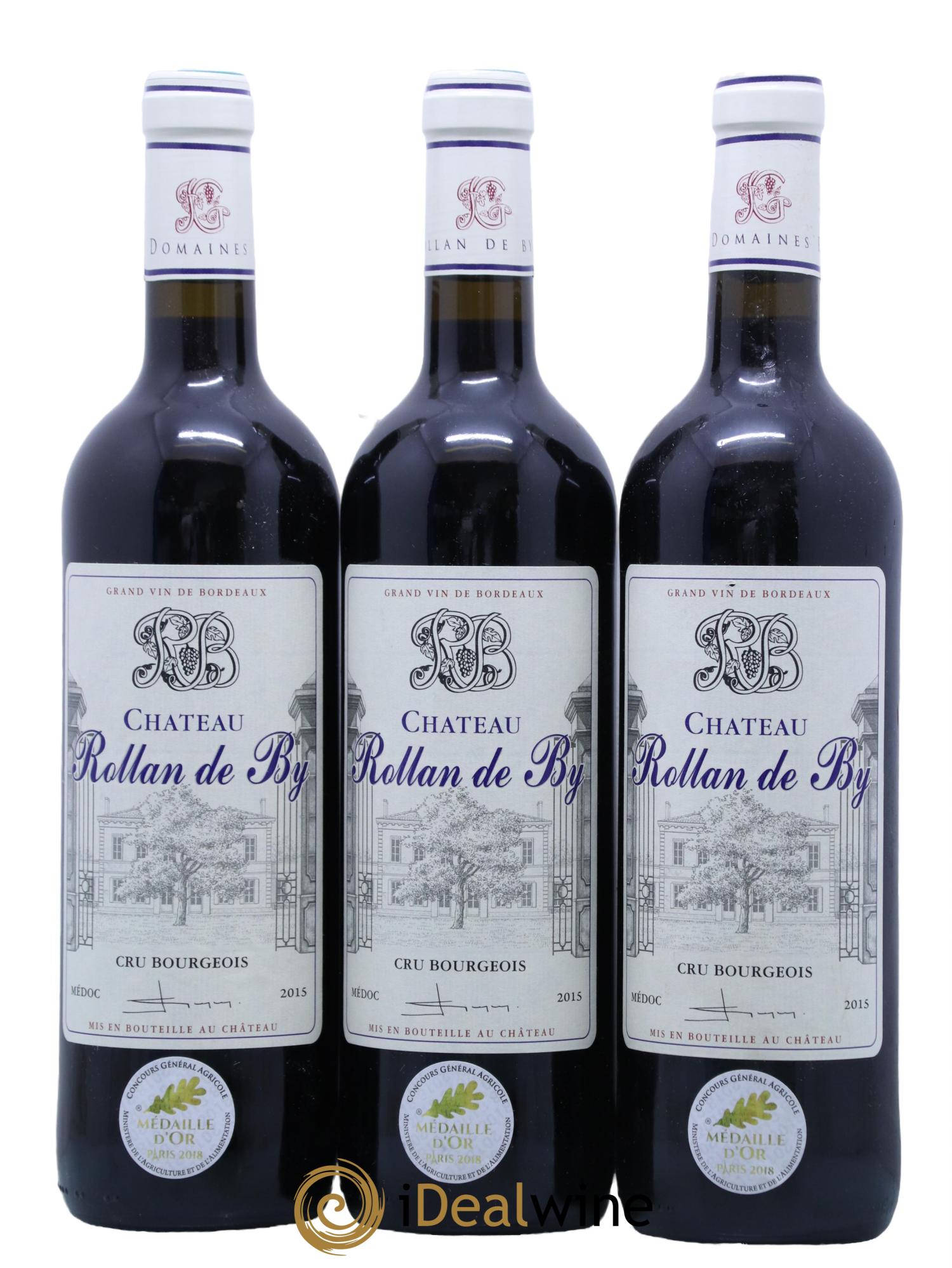 Château Rollan de By Cru Bourgeois 2015 - Lot de 3 bouteilles - 0