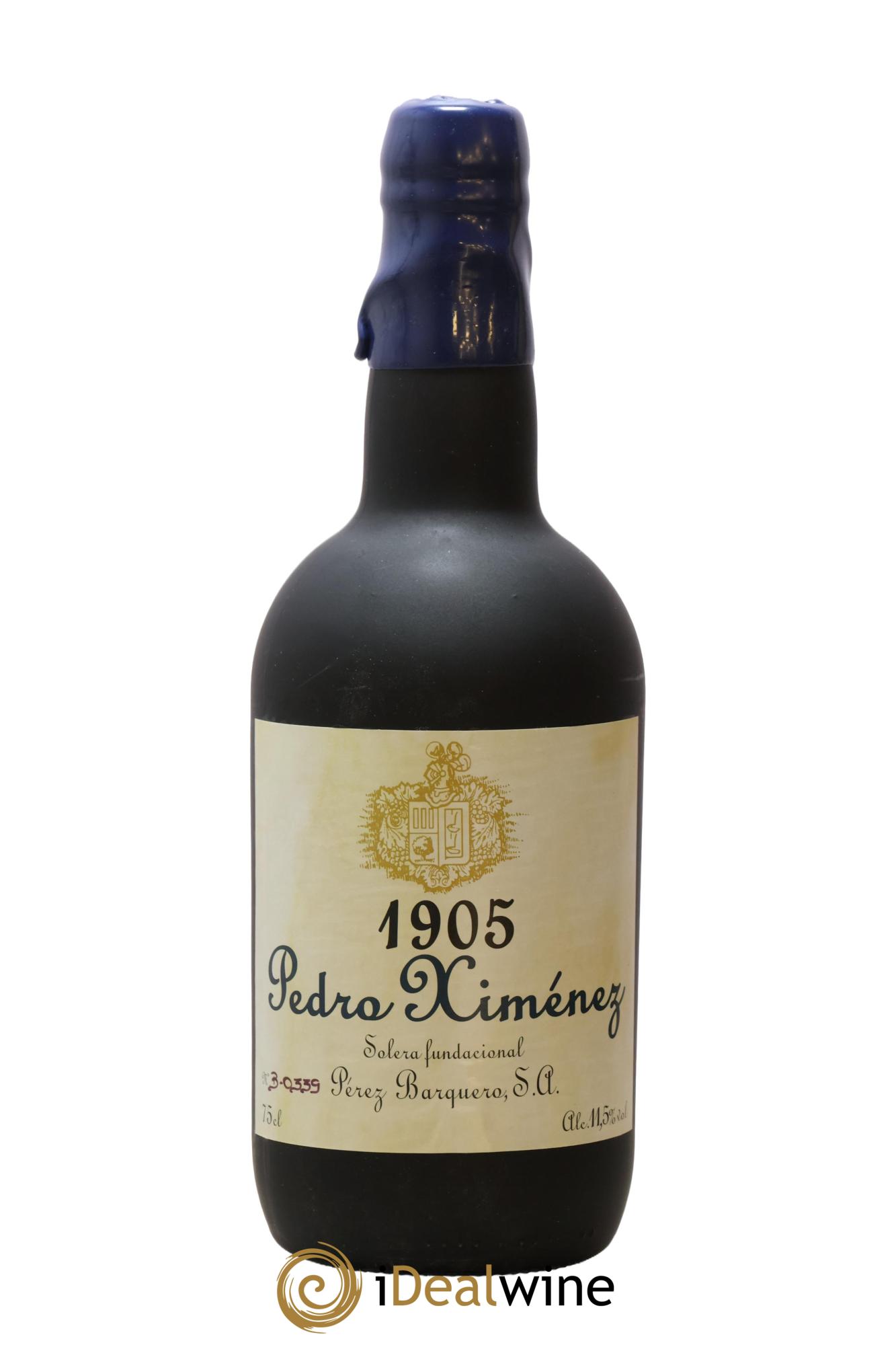 Montilla Moriles Pedro Ximénez Solera Fundacional Pérez Barquero - Lot de 1 bouteille - 1