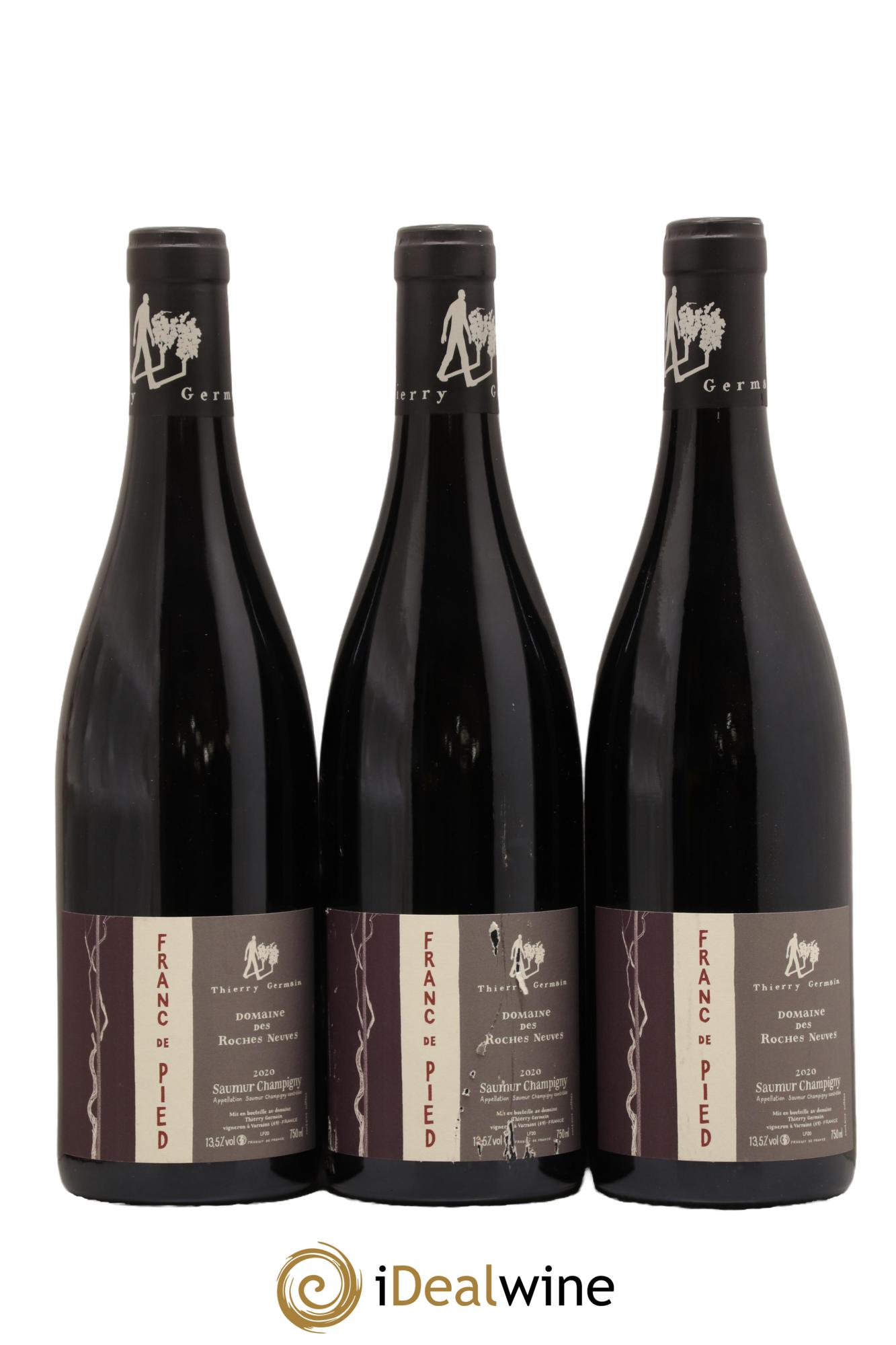 Saumur-Champigny Franc de pied Domaine des Roches Neuves - Thierry Germain 2020 - Lot de 3 bouteilles - 0