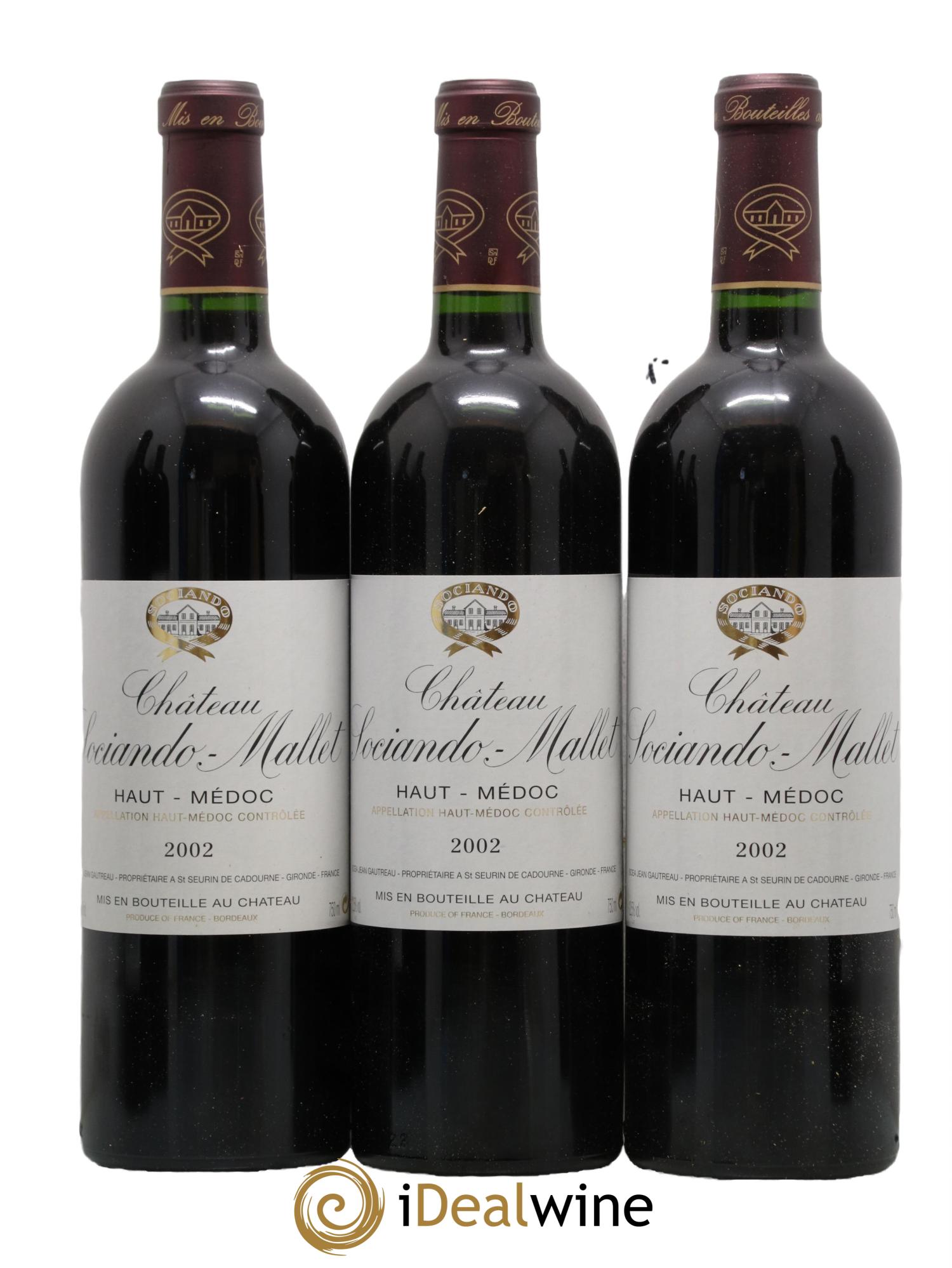 Château Sociando Mallet 2002 - Lot de 12 bouteilles - 3