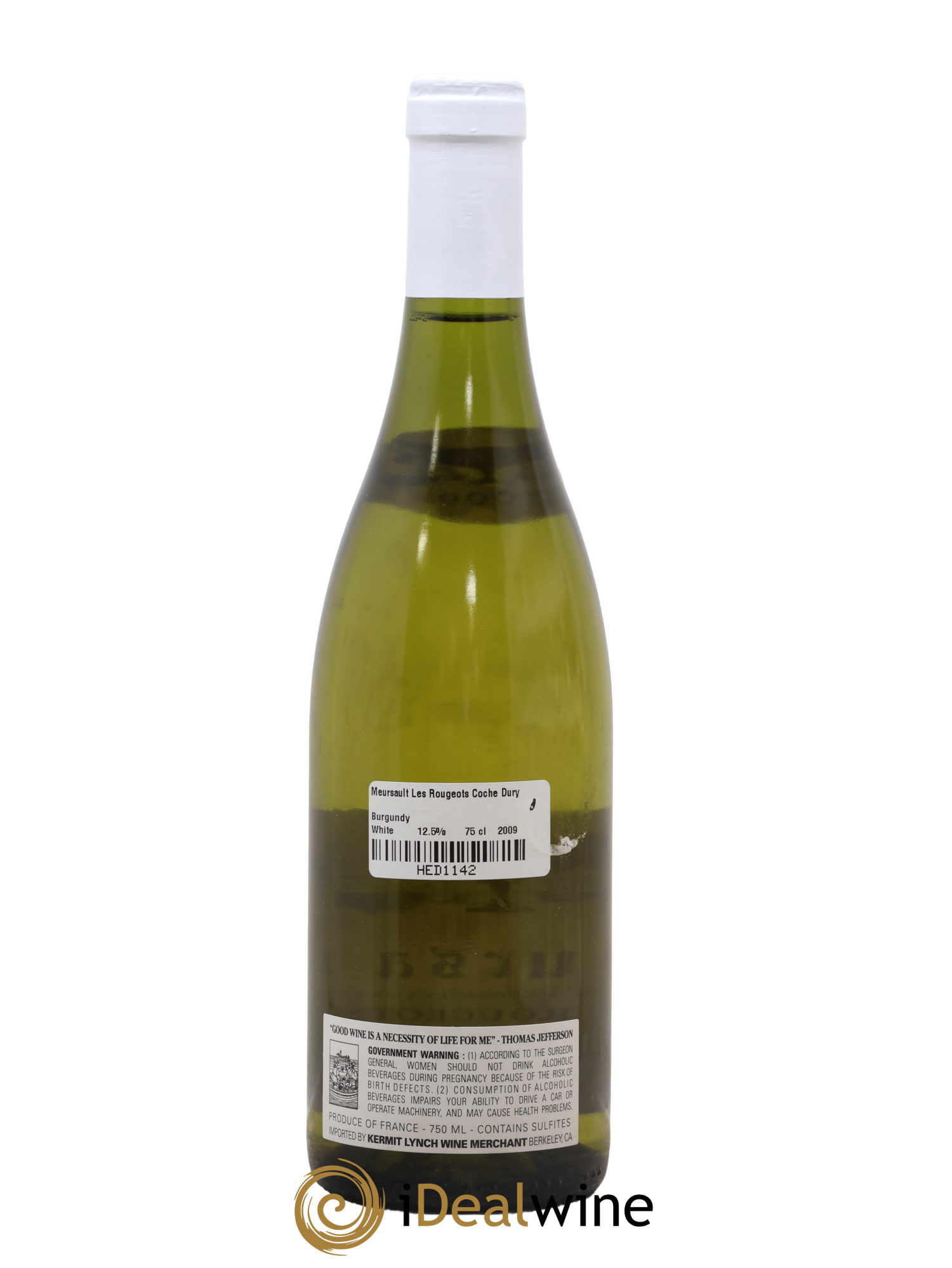Meursault Les Rougeots Coche Dury (Domaine) 2009 - Lot of 1 bottle - 1