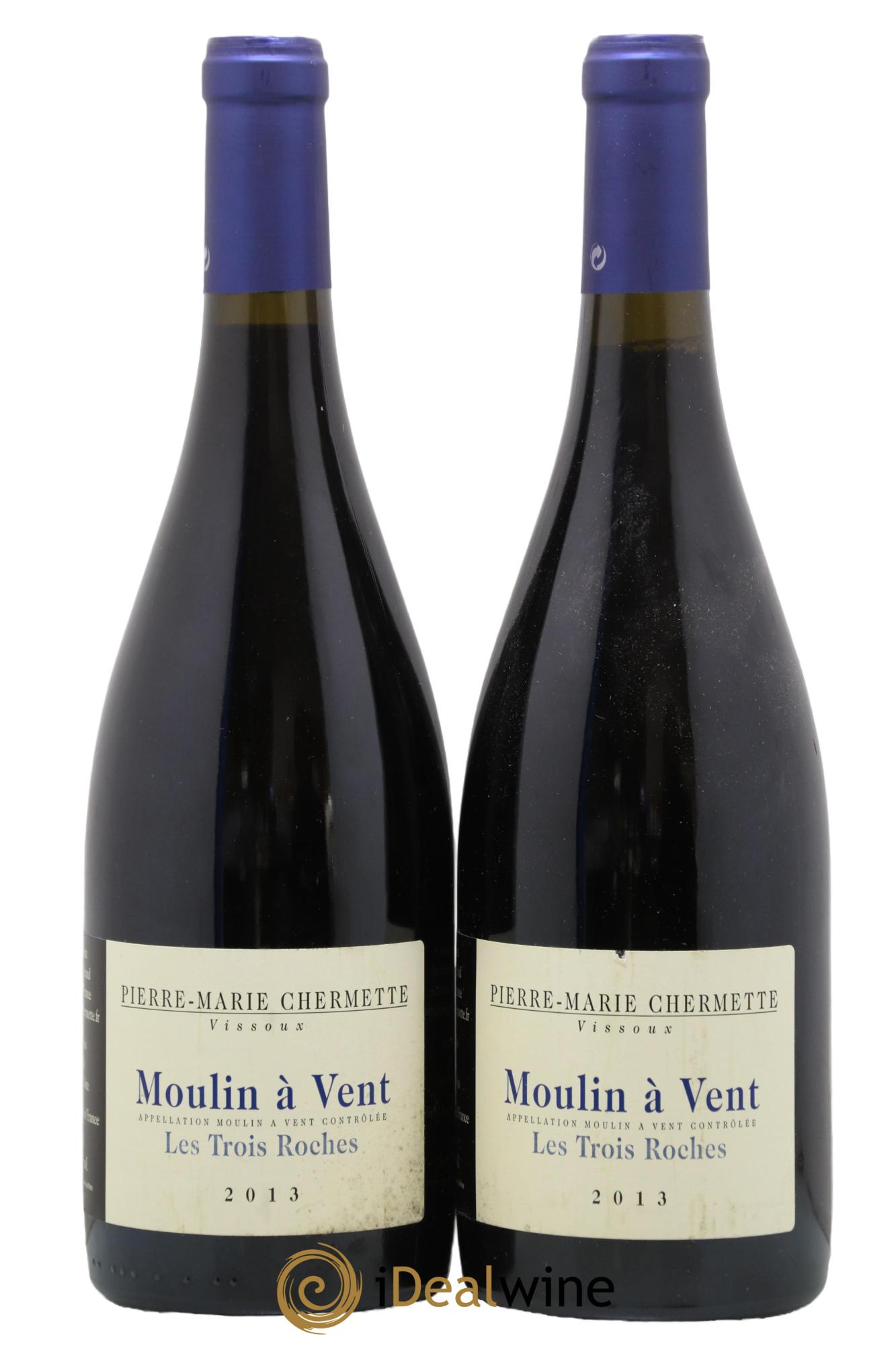 Moulin-à-Vent Les Trois Roches Domaine du Vissoux - P-M. Chermette 2013 - Lot de 2 bouteilles - 0