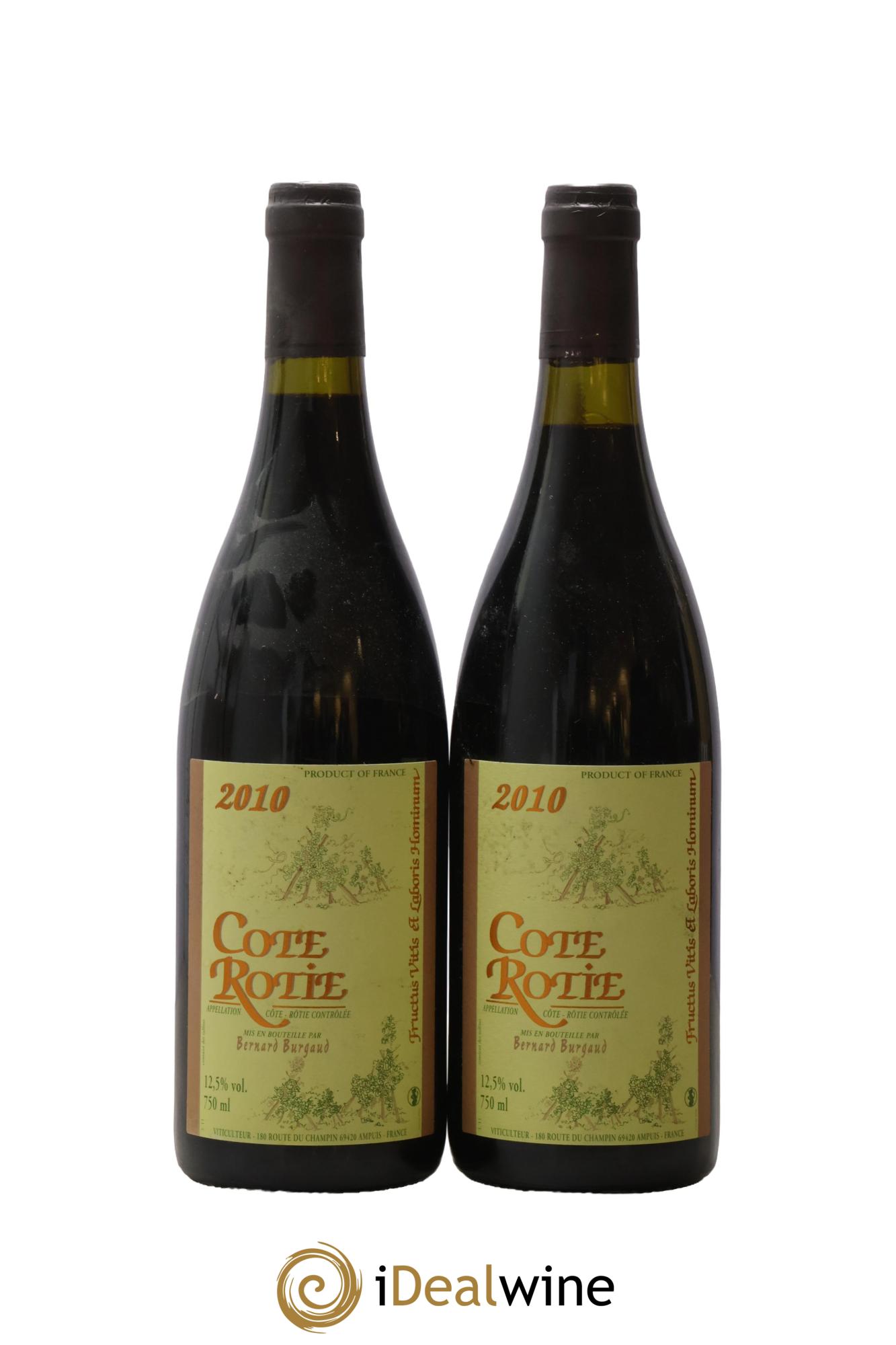 Côte-Rôtie Bernard Burgaud 2010 - Lot de 2 bouteilles - 0