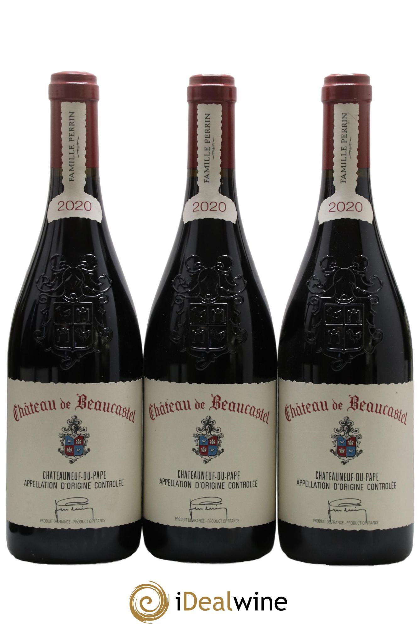 Châteauneuf-du-Pape Château de Beaucastel Famille Perrin 2020 - Lot de 3 bouteilles - 0