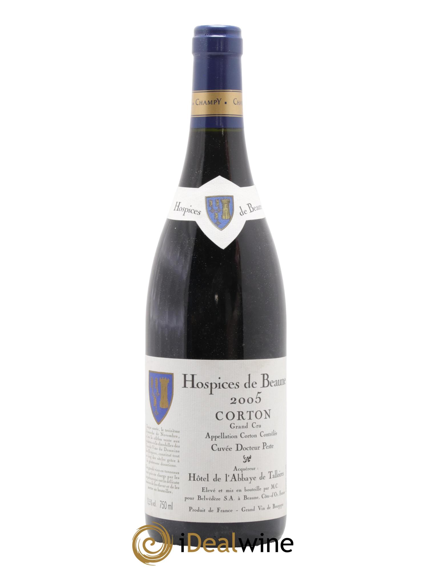 Corton Grand Cru Cuvée Docteur Peste Hospices de Beaune 2005 - Lot de 1 bouteille - 0