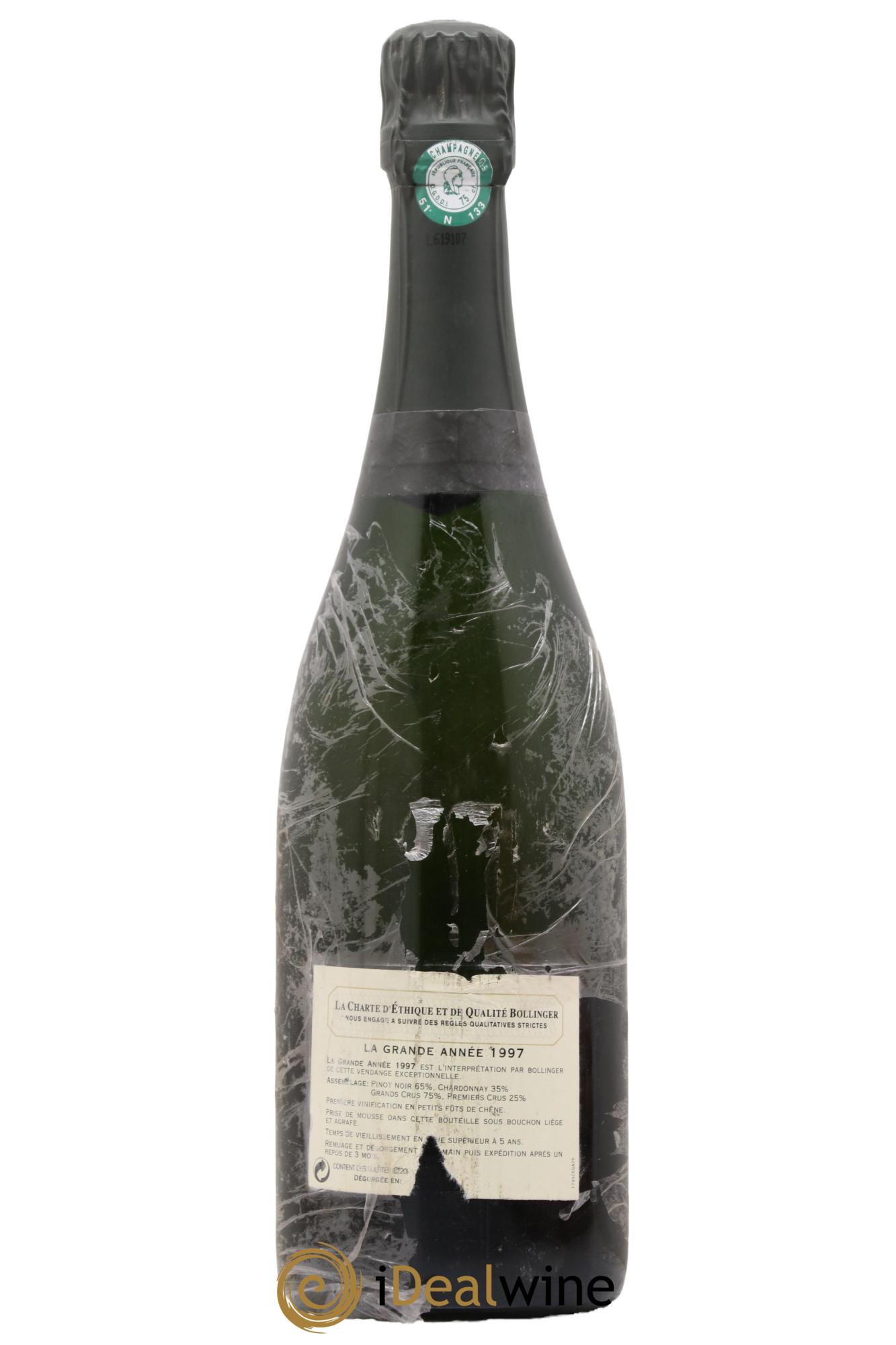 Grande Année Brut Bollinger 1997 - Lotto di 1 bottiglia - 1