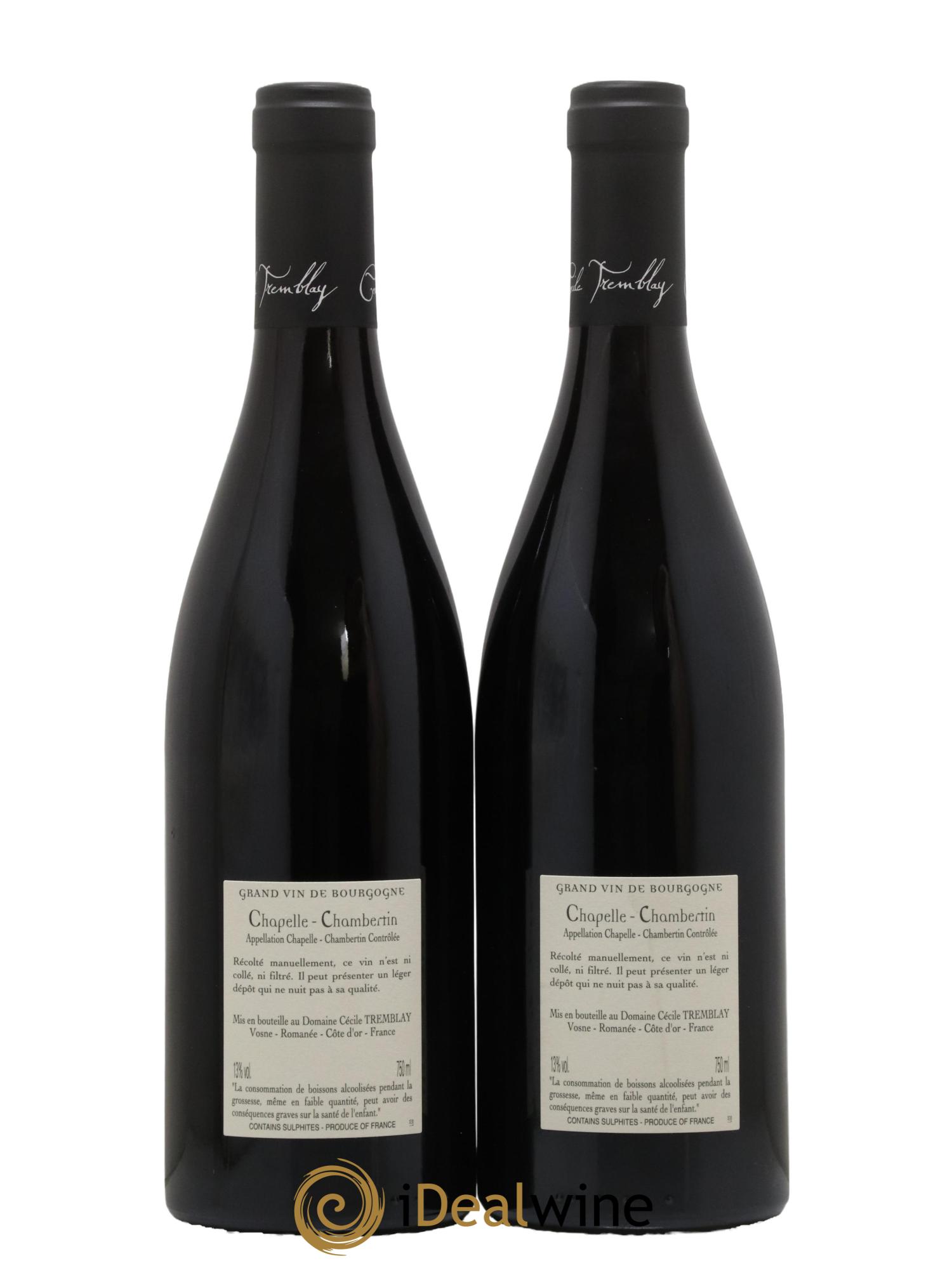 Chapelle-Chambertin Grand Cru Cécile Tremblay 2016 - Lotto di 2 bottiglie - 1