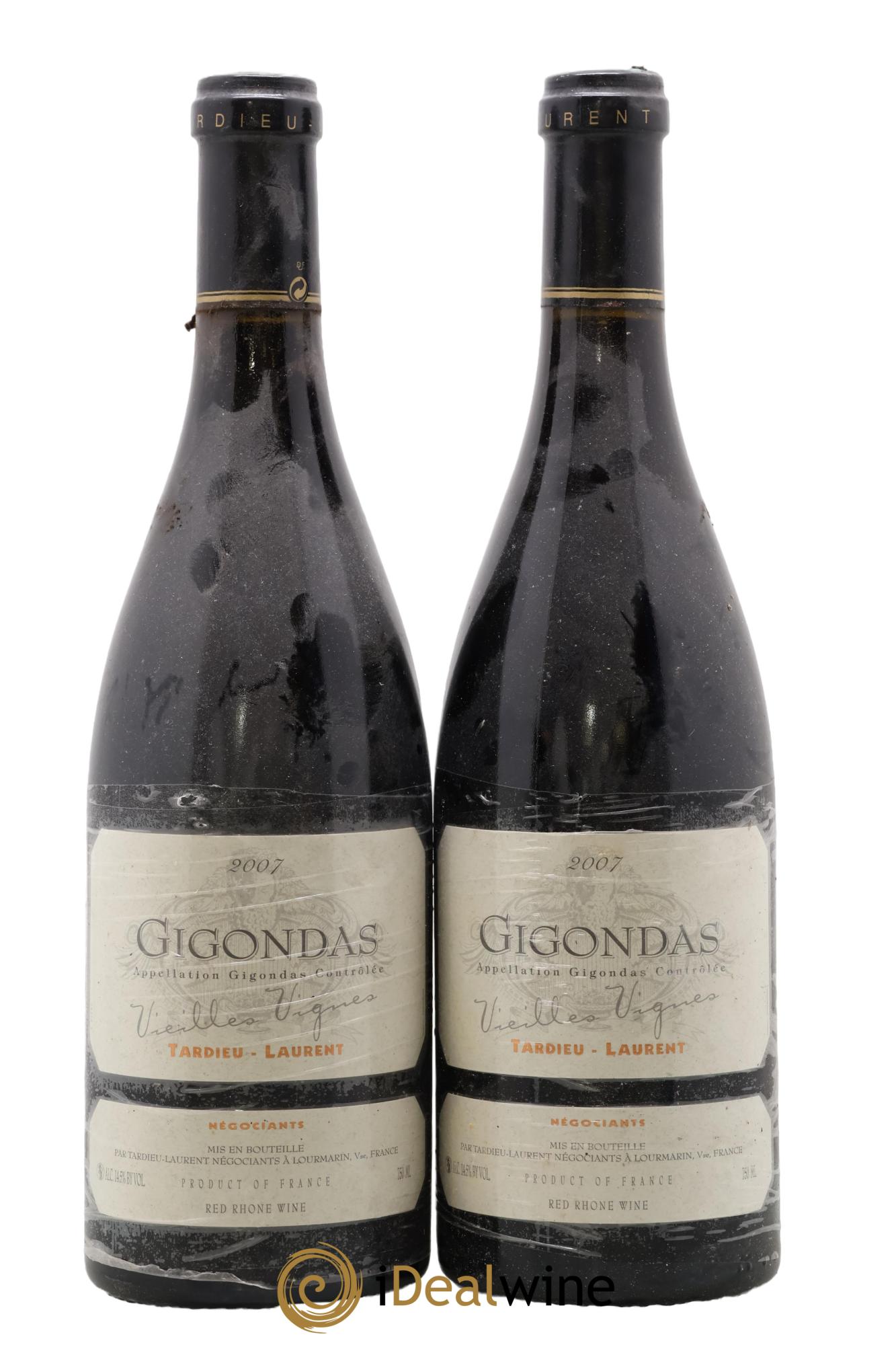 Gigondas Vieilles Vignes Tardieu-Laurent 2007 - Lot of 2 bottles - 0