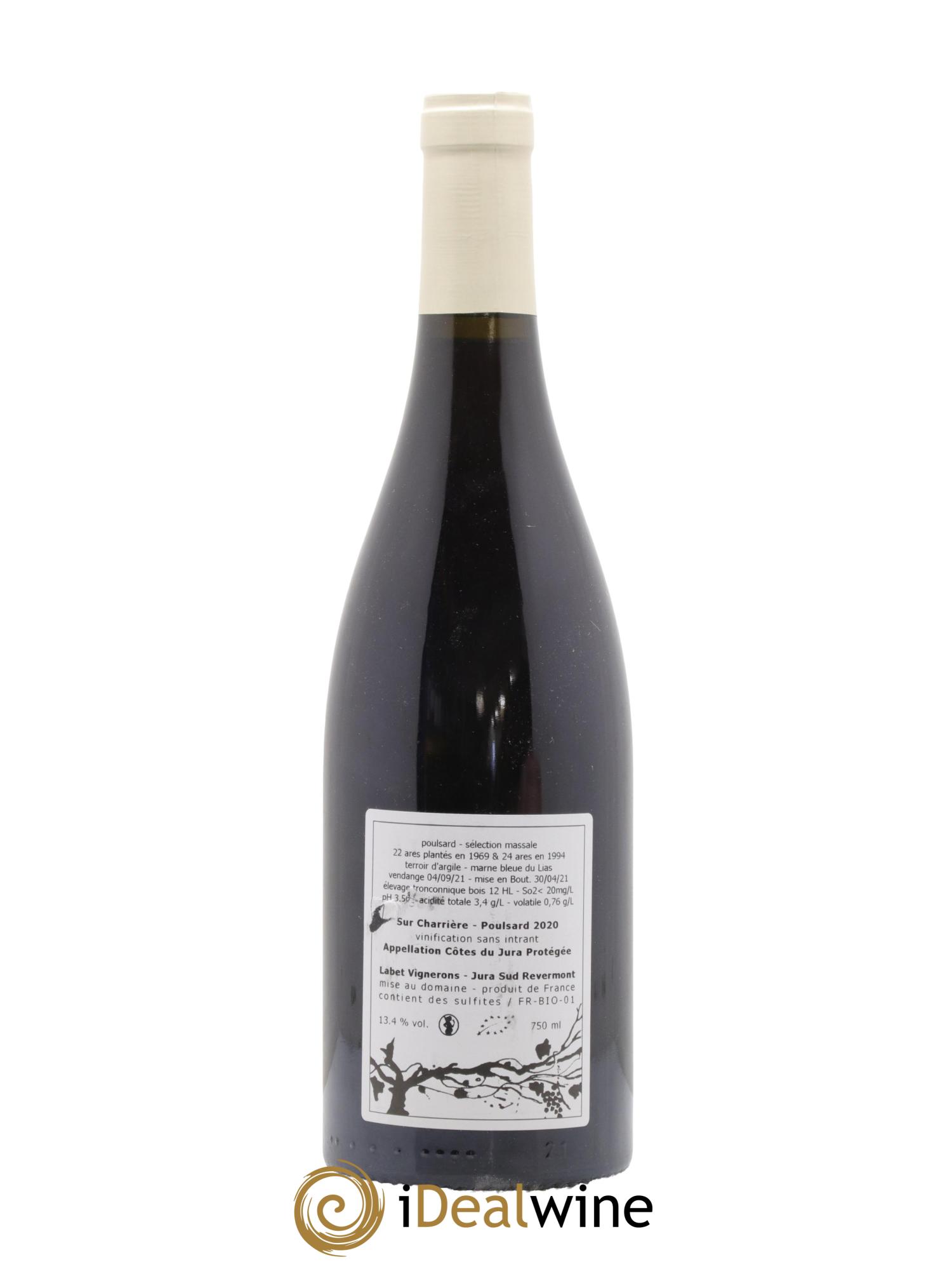 Côtes du Jura Poulsard Sur Charrière Romain - Julien - Charline Labet 2020 - Lot de 1 bouteille - 1