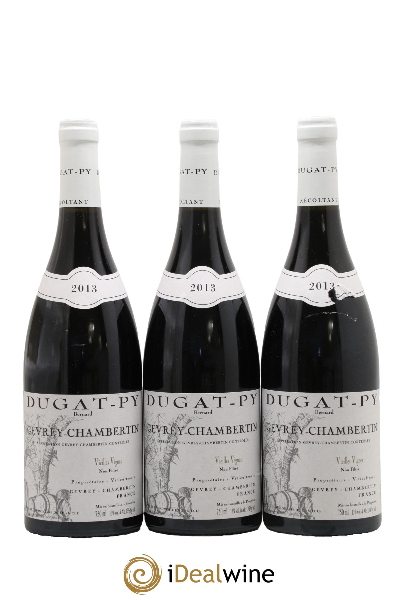 Gevrey-Chambertin Vieilles Vignes Dugat-Py 2013 - Lot de 3 bouteilles - 0
