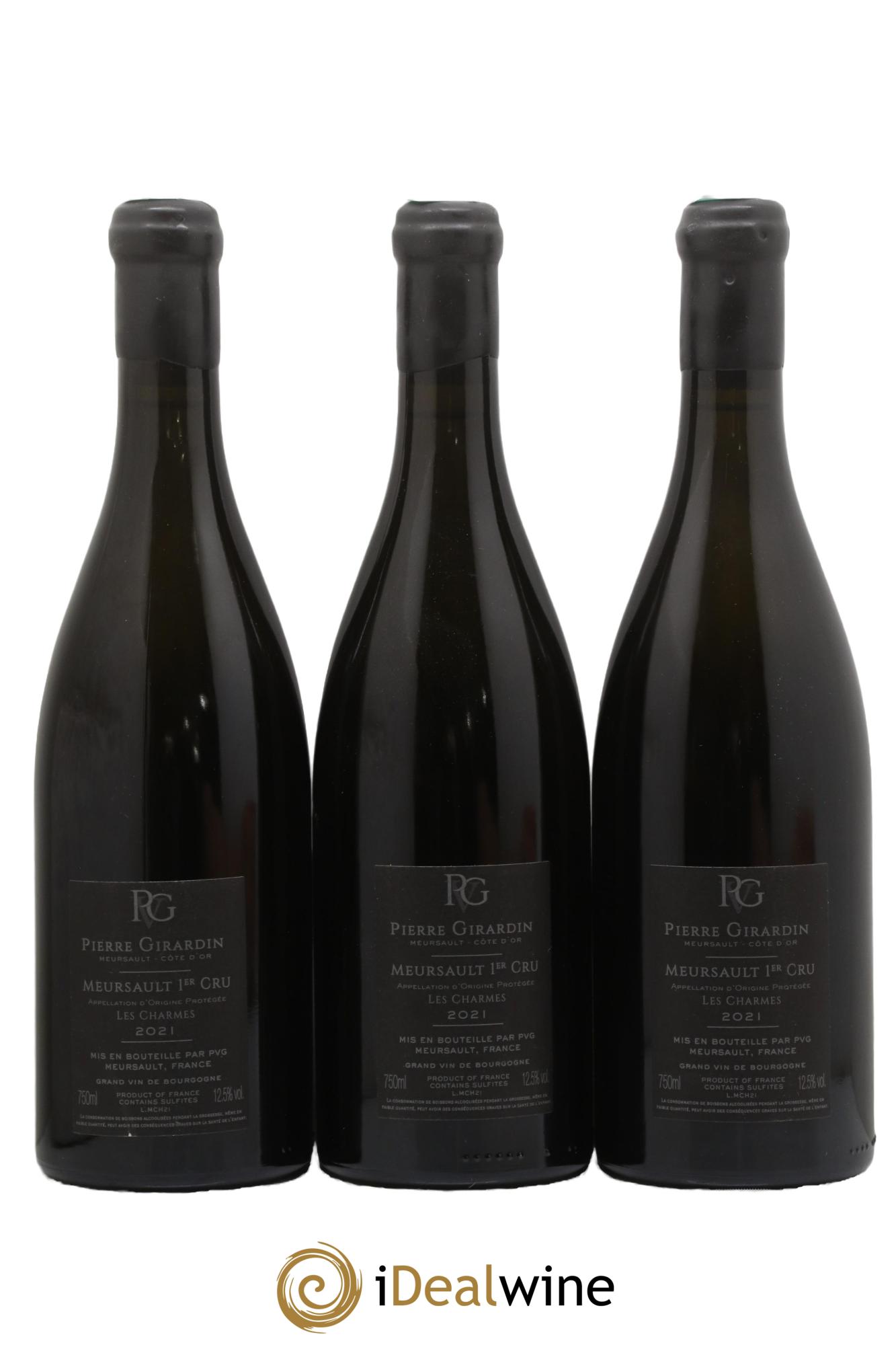 Meursault 1er Cru Les Charmes Pierre Girardin 2021 - Lot de 3 bouteilles - 1