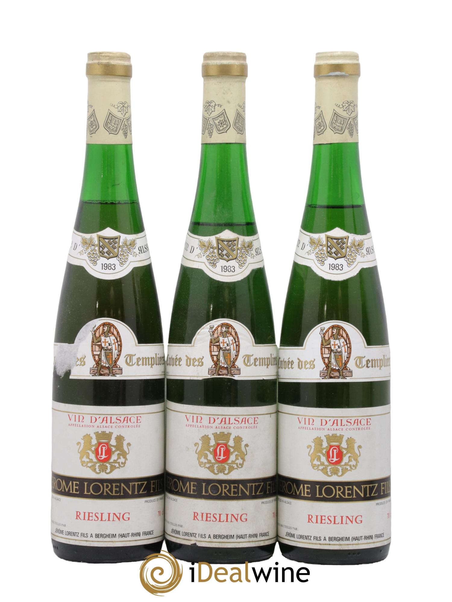 Alsace Riesling Cuvée Des Templiers Domaine Lorentz 1983 - Posten von 3 Flaschen - 0