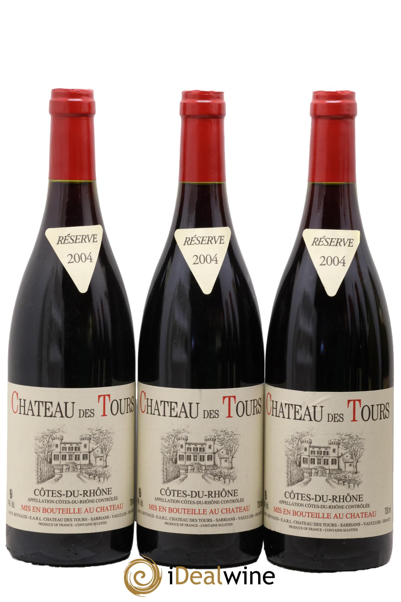 Côtes-du-Rhône Château des Tours Emmanuel Reynaud 2004 - Posten von 3 Flaschen - 0