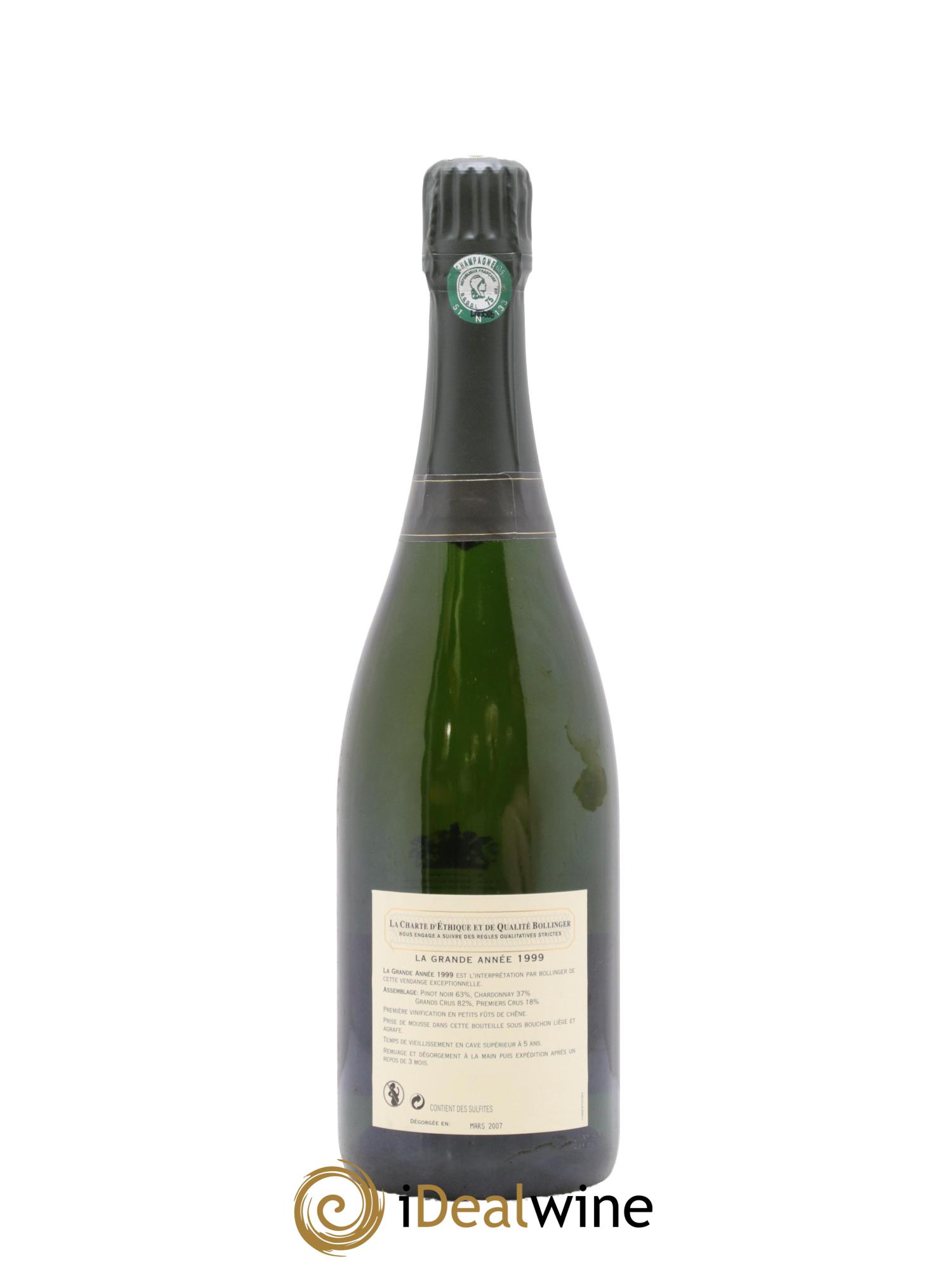 Grande Année Brut Bollinger 1999 - Lot of 1 bottle - 2