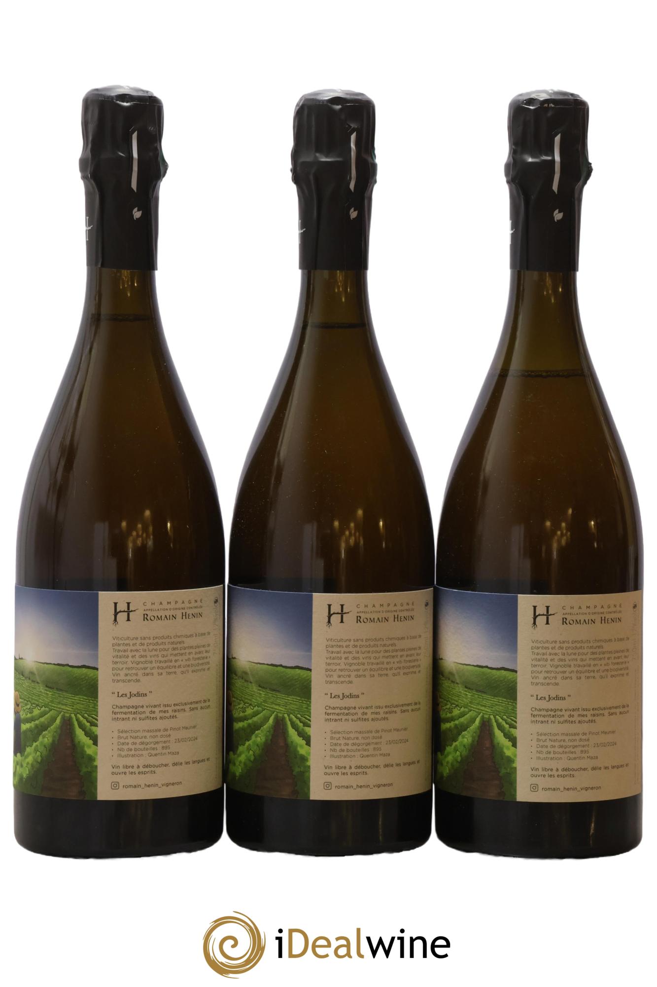 Les Jodins (non-dosé) Pascal Henin - Romain Henin - Lot de 3 bouteilles - 0